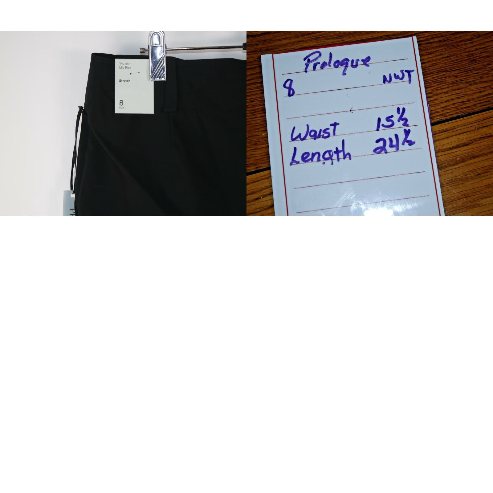 Vintage Prologue Trouser Straight Mid Rise Jegging Stretch Black Pants Women's 8 31X24.5 Size 30" / US 8 / IT 44 - 8 Thumbnail