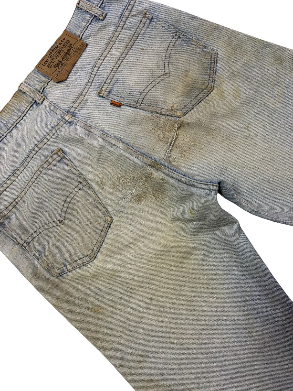 Levi's Vtg 80s Raw Levis 517 Orange Tag Distressed Jeans Size US 31 - 8 Thumbnail