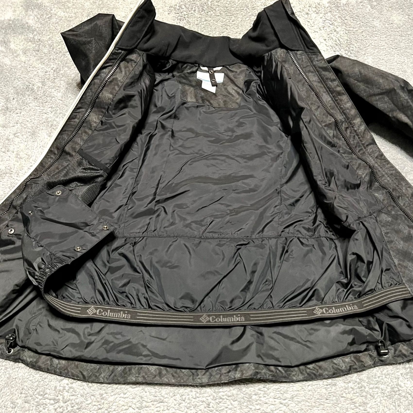 Rains Columbia Jacket Womens Medium Black Gray Nylon Rain Coat Shell Jacket M Women Black Gray Nylon Rain Coat Size M / US 6-8 / IT 42-44 - 7 Thumbnail