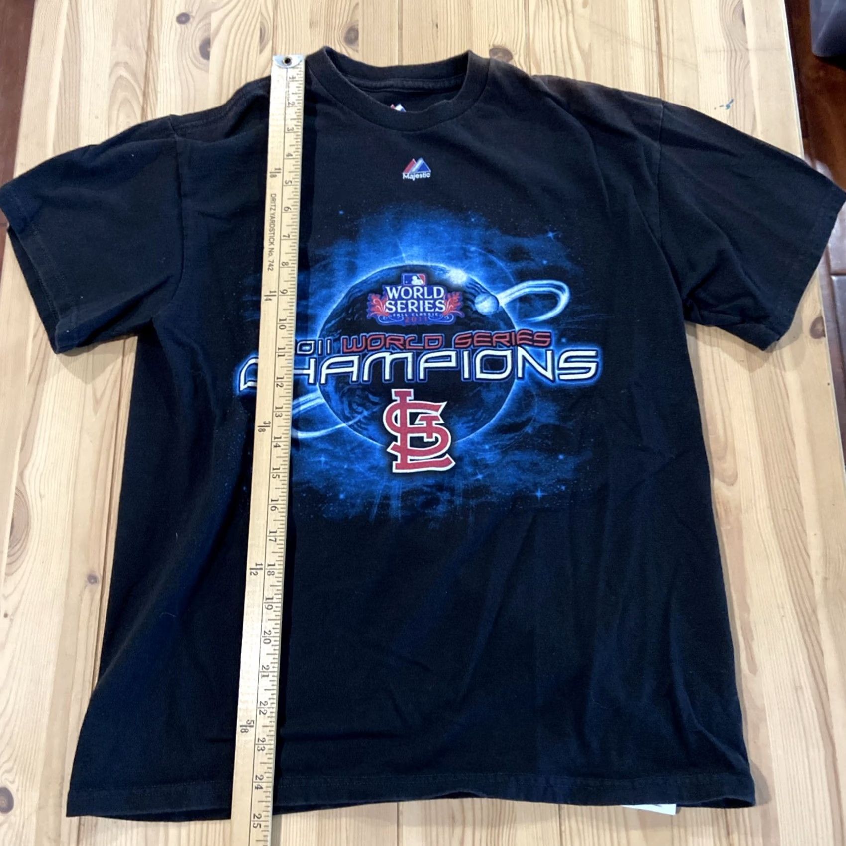 MLB St. Louis Cardinals 2011 World Series Champions Shirt MLB Men M Black Crew Neck Short Sleeve Graphics Size US M / EU 48-50 / 2 - 4 Thumbnail