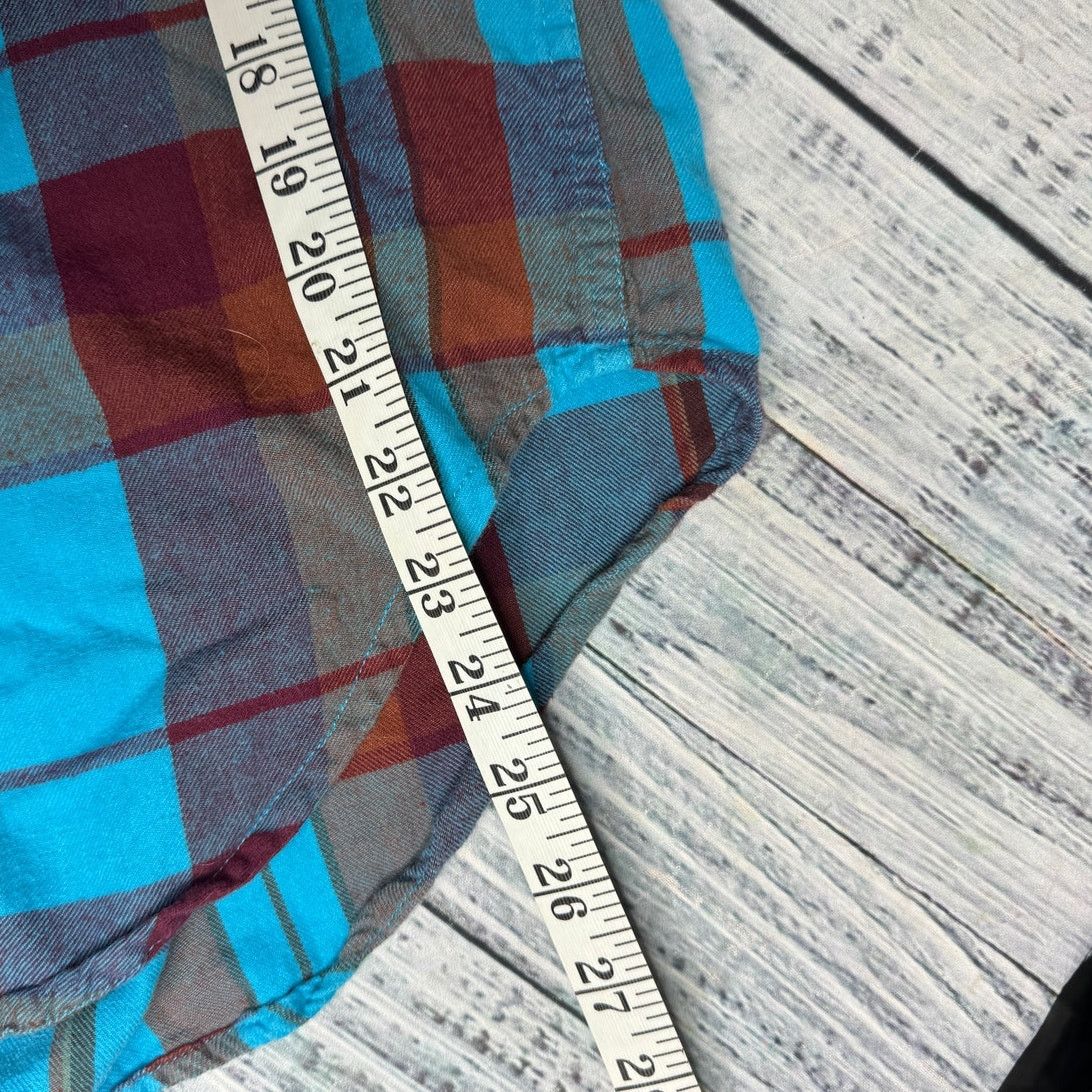 KAVU KAVU Plaid Flannel Shirt Blue Button Front Outdoor Hiking Sm Size S / US 4 / IT 40 - 4 Thumbnail
