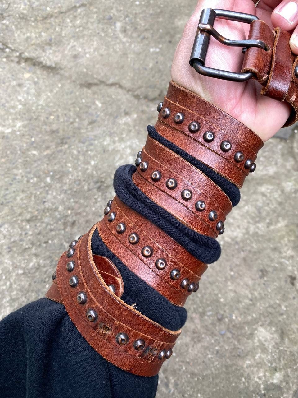 Japanese Brand Faded Rhinestones vintage distressed y2k belt Size ONE SIZE - 3 Thumbnail