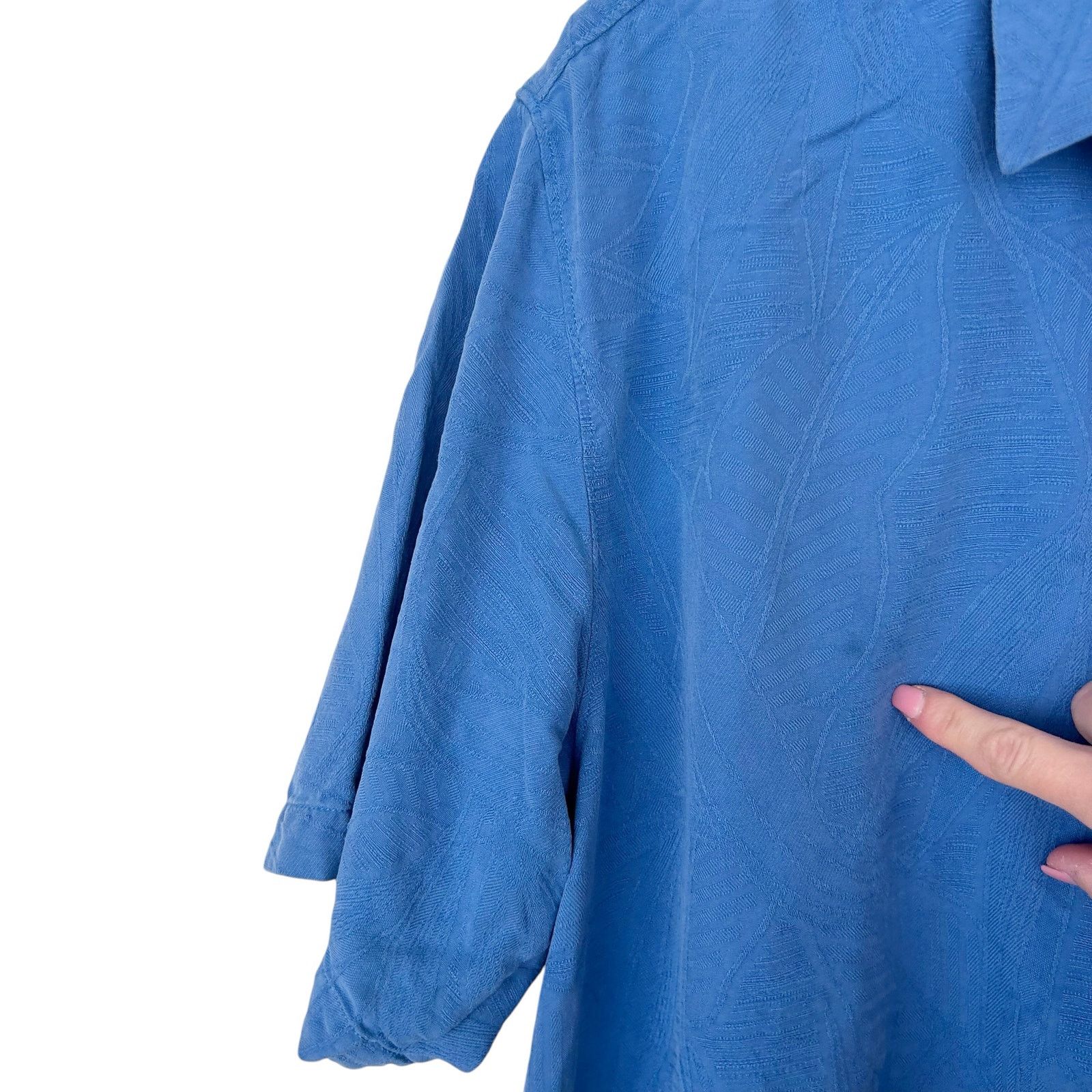 Tommy Bahama Tommy Bahama Blue 100% Silk Short Sleeve Button Down Sz L Size US L / EU 52-54 / 3 - 5 Thumbnail
