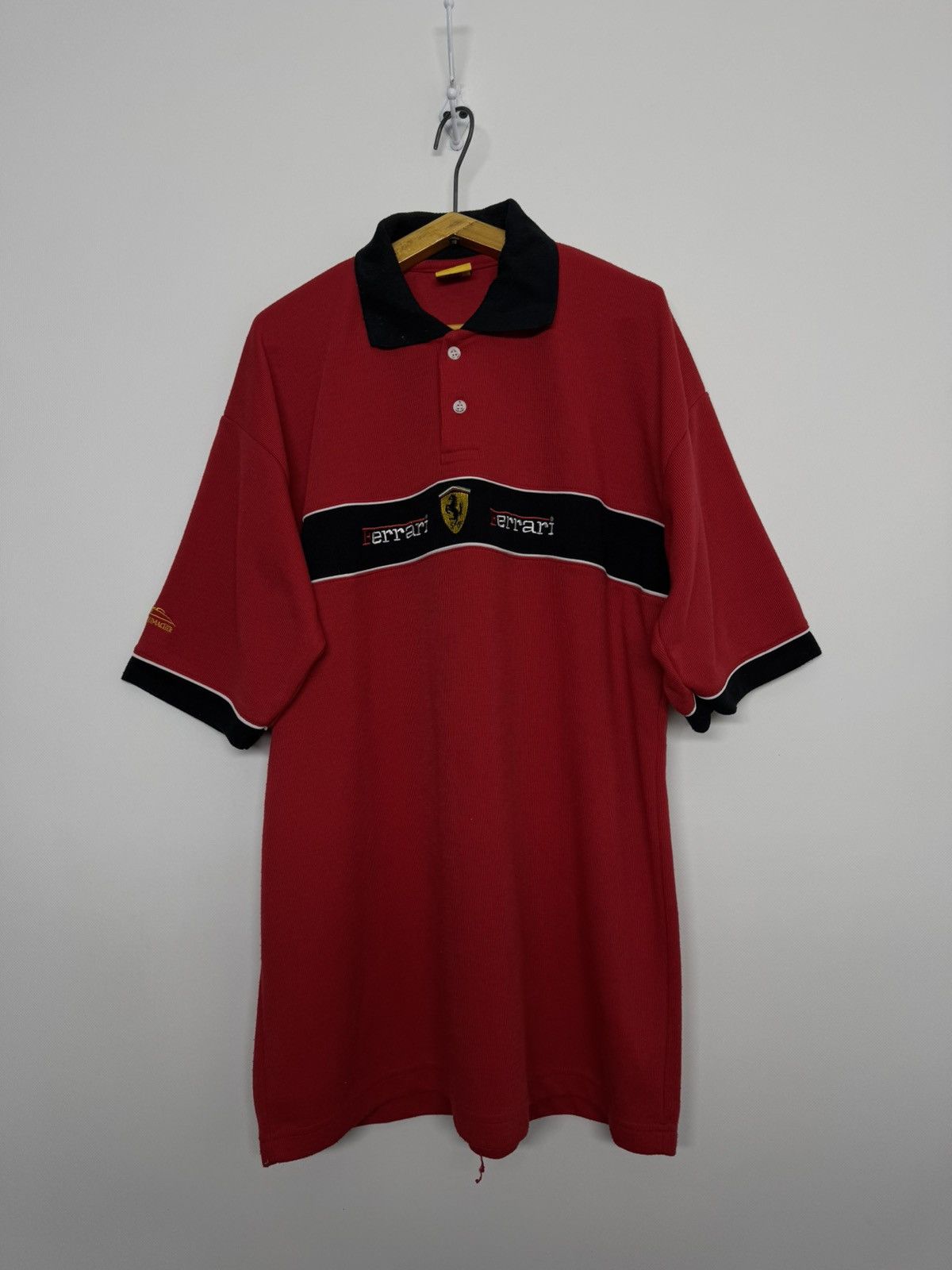 Ferrari Vintage 1996 Ferrari Michael Schumacher Racing Polo T-Shirt Size US XL / EU 56 / 4 - 3 Thumbnail
