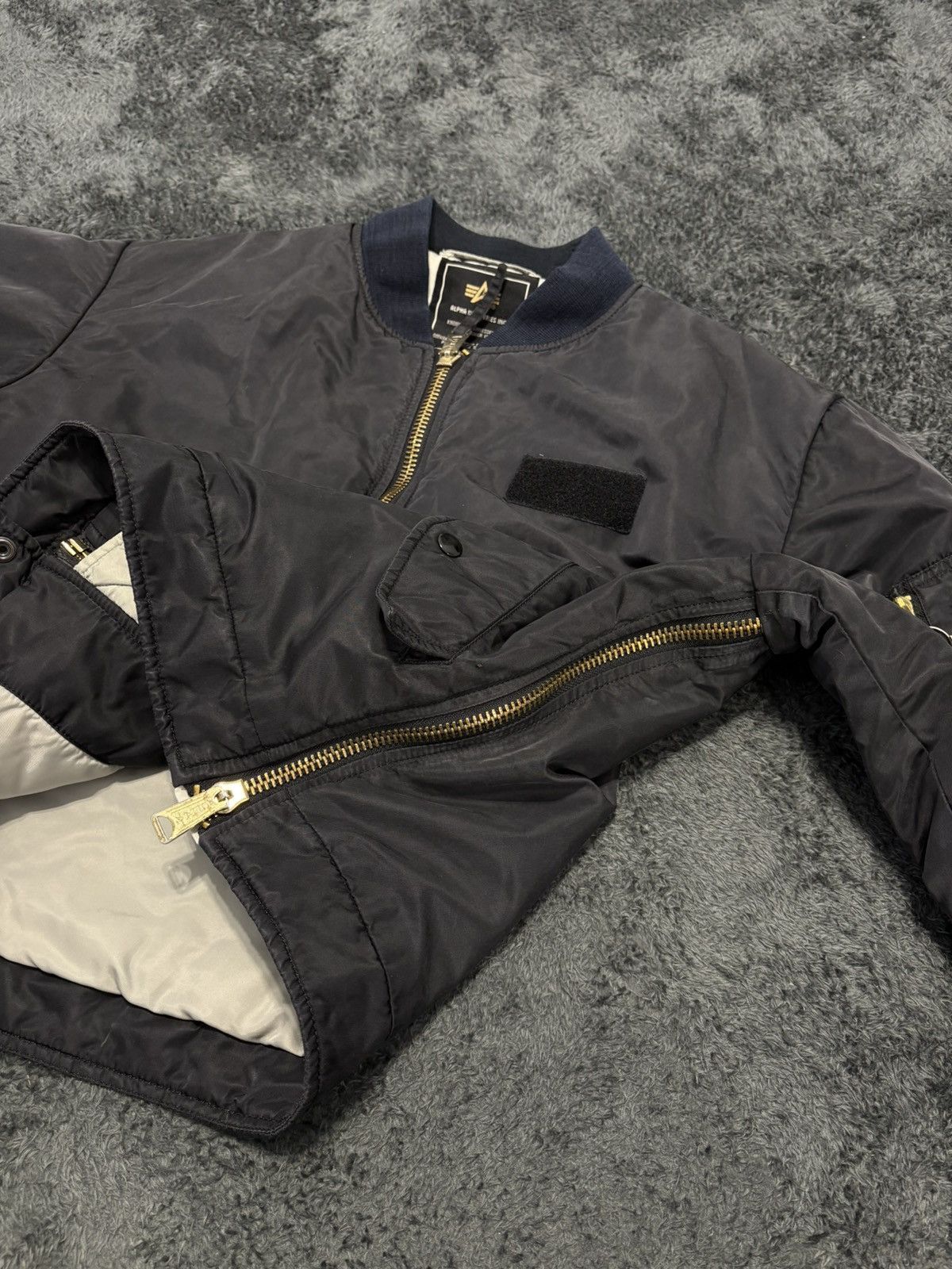 Alpha Industries Vintage Alpha Industries Bomber with Side Zippers Size US M / EU 48-50 / 2 - 8 Thumbnail