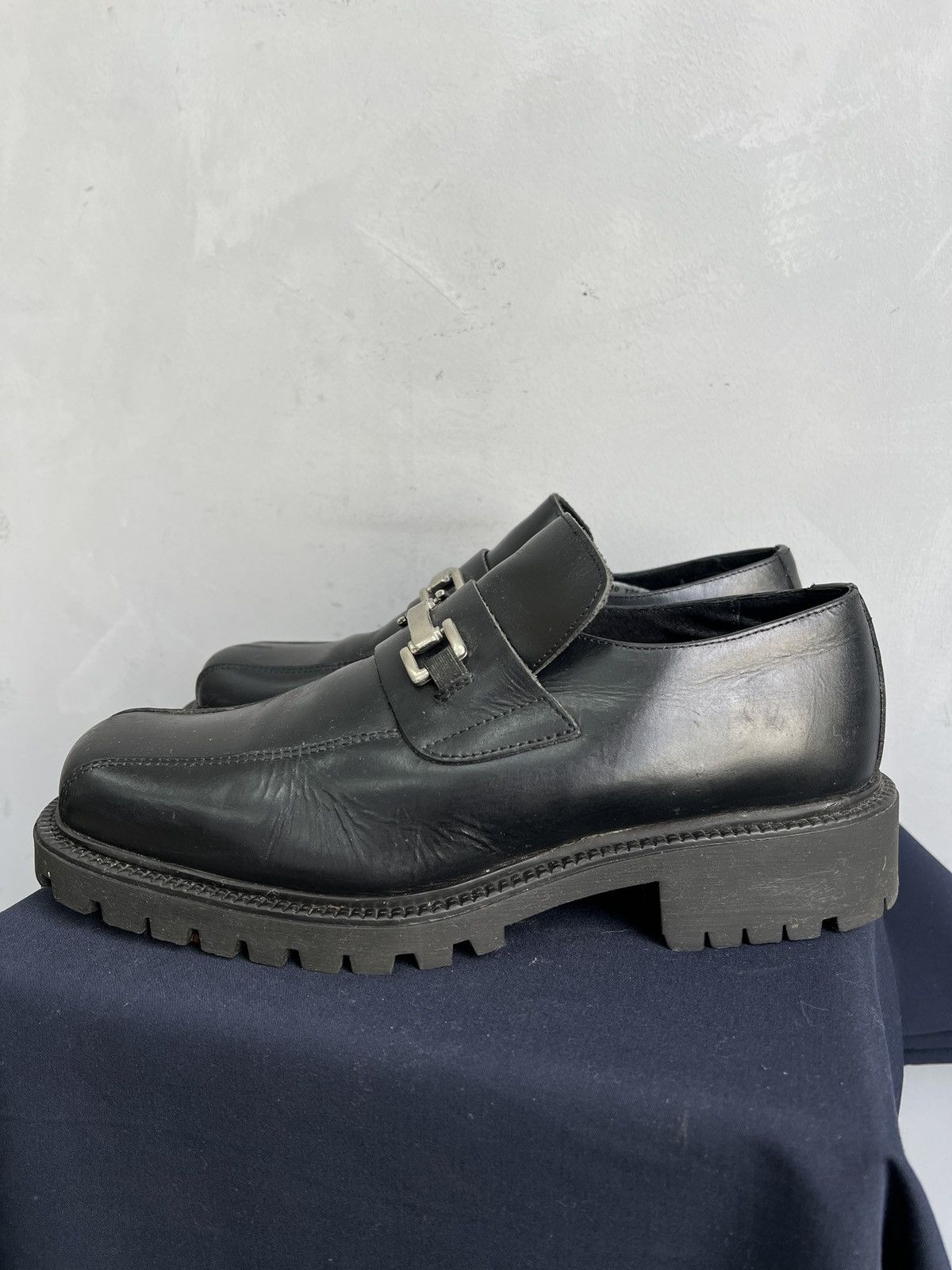 New Rock Black opium y2k leather platform boots new rock style y2k Size US 12 / EU 45 - 4 Thumbnail