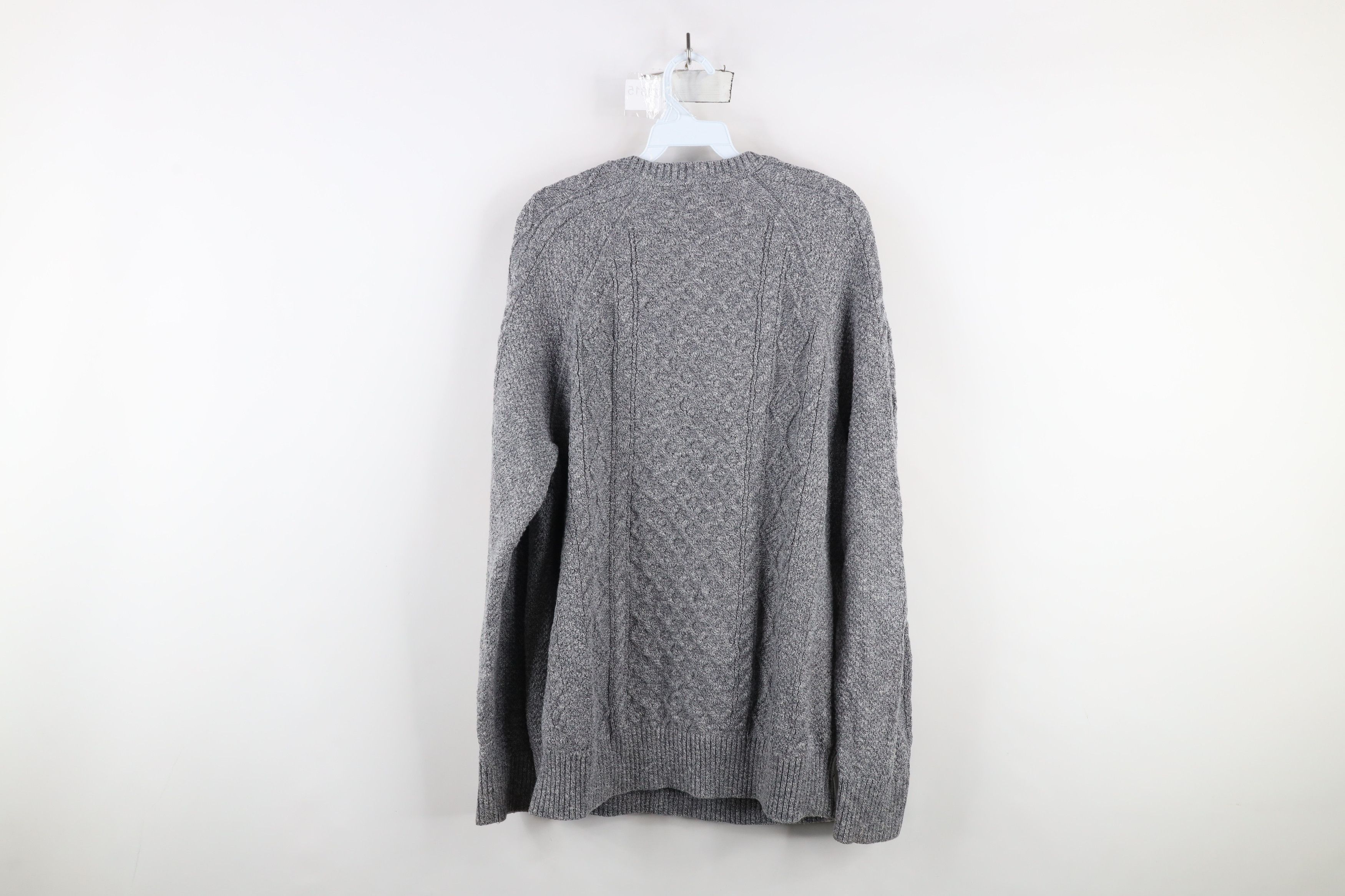 Banana Republic × Vintage Banana Republic Chunky Cable Knit Fisherman Sweater Gray Size US XL / EU 56 / 4 - 6 Thumbnail