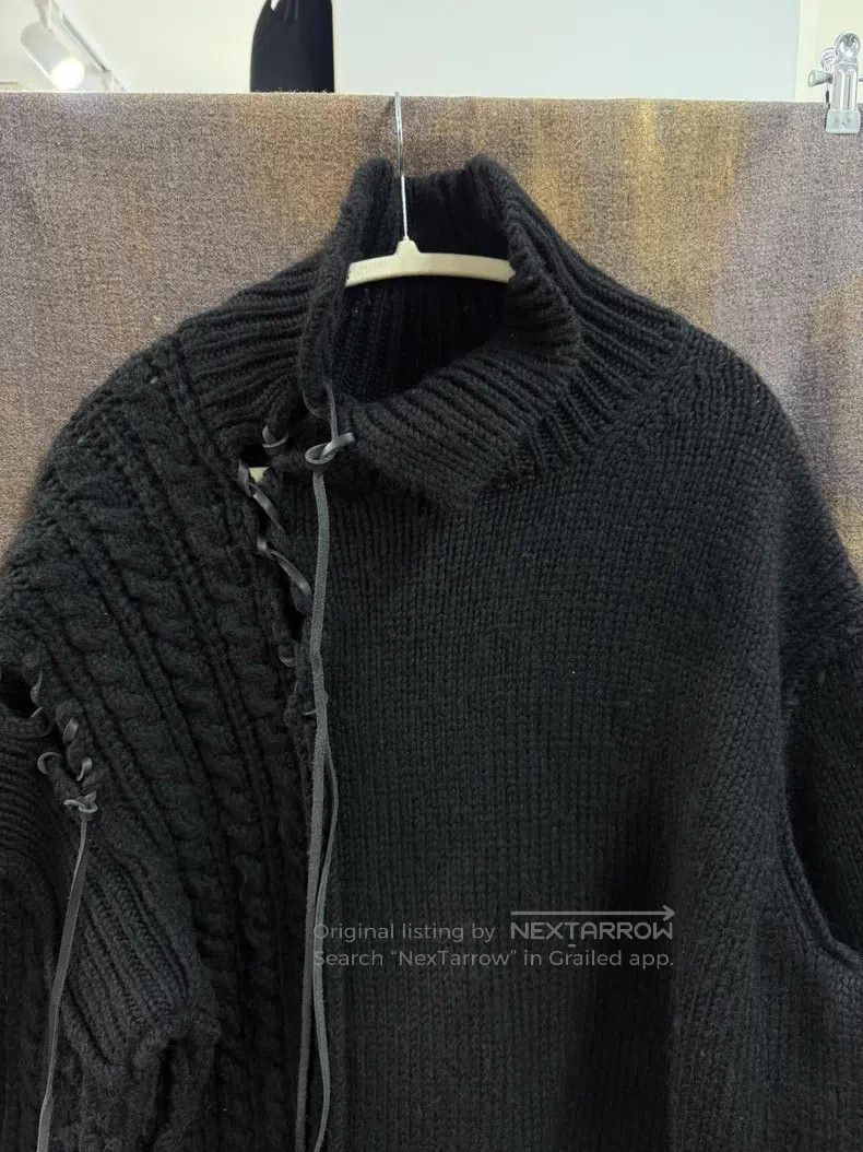 Yohji Yamamoto YOHJI YAMAMOTO Patchwork Sheepskin Cropped Knit Sweater Size US M / EU 48-50 / 2 - 4 Thumbnail