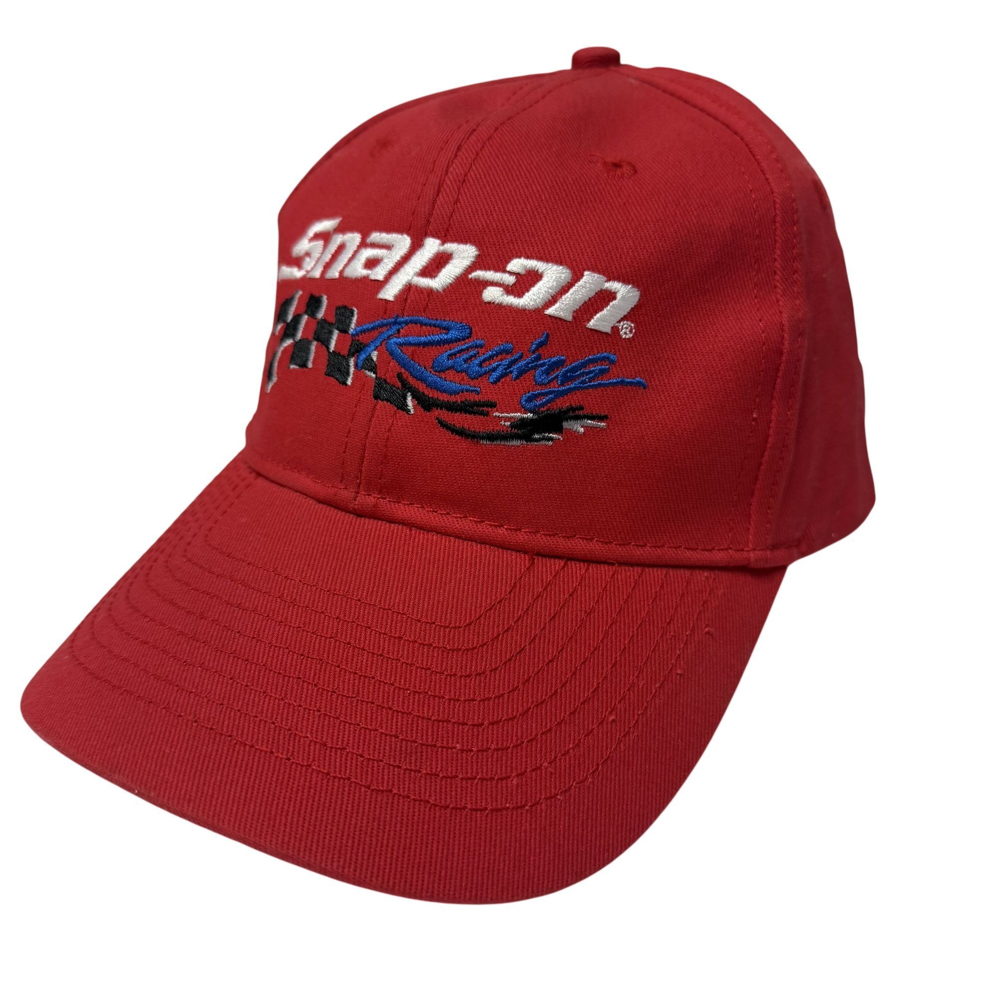 New Era Vtg New Era Red Hat SNAP on RACING Logo Embroidered Cap Size ONE SIZE - 2 Thumbnail