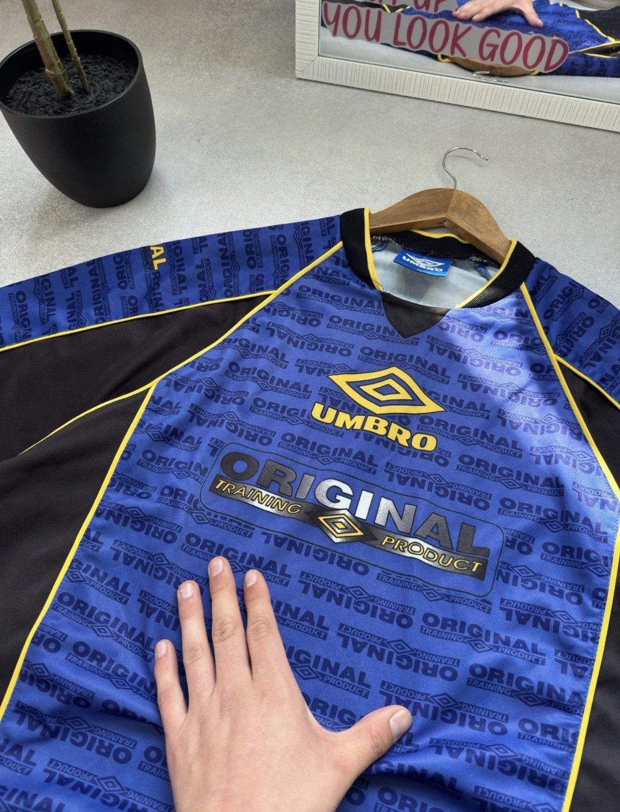 Umbro Umbro Pro Training Vintage Jersey Monogram T Shirt Blue Size US XL / EU 56 / 4 - 5 Thumbnail