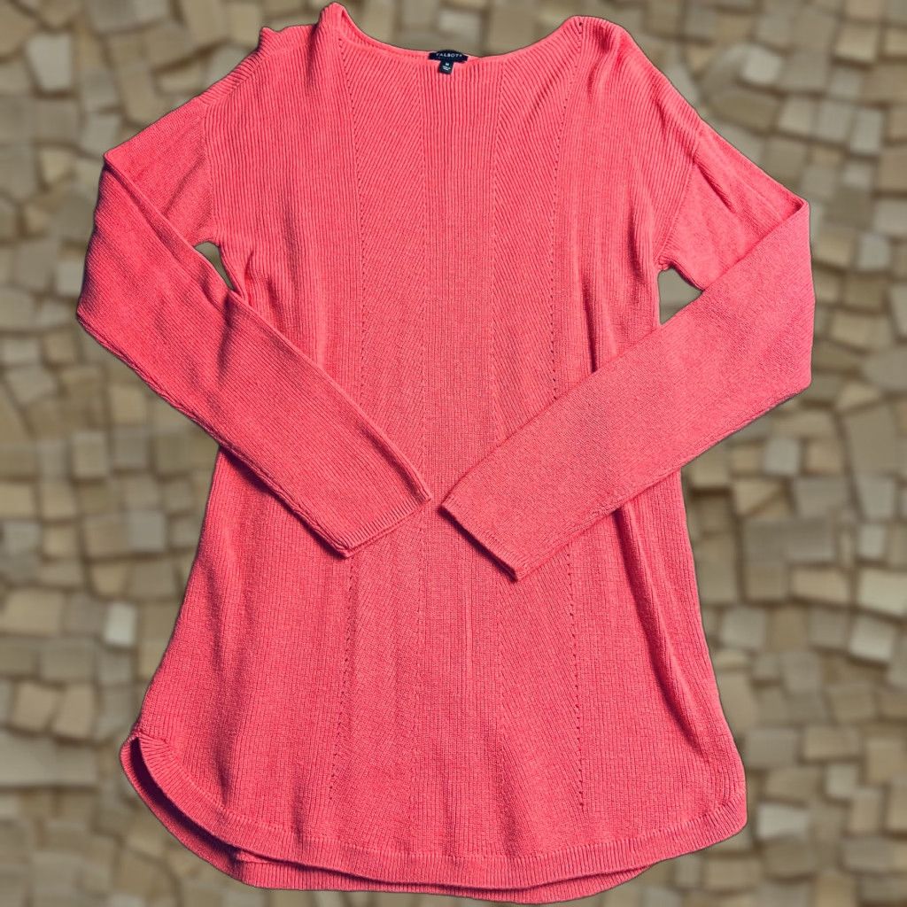 Talbots Talbots Sweater Women's Size Medium Pullover Long Sleeve Salmon Pink Regular Fit Casual Vintage No N/A Size M / US 6-8 / IT 42-44 - 1 Thumbnail