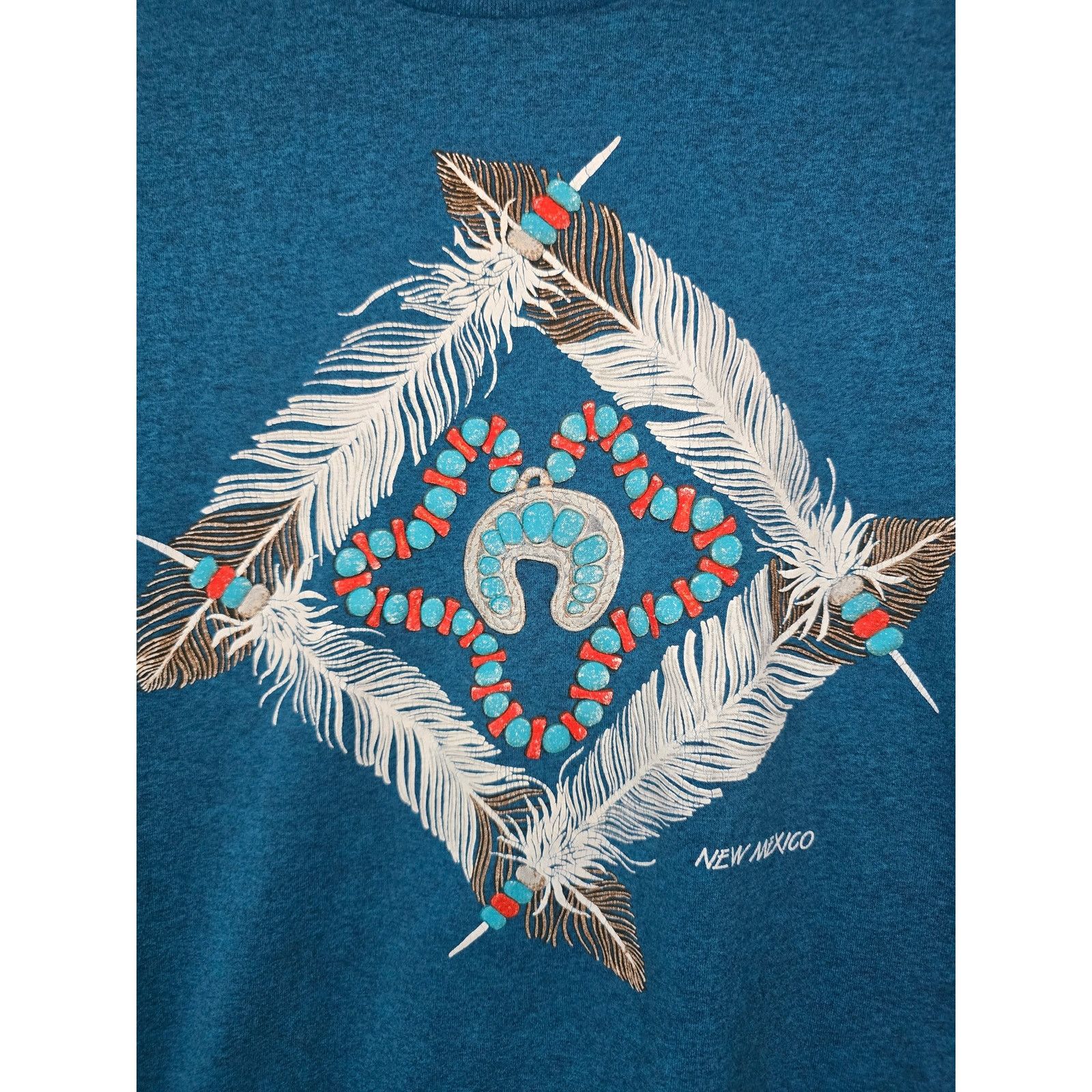 Vintage Vintage New Mexico Native American Dream Catcher Blue M Tee Size US M / EU 48-50 / 2 - 2 Thumbnail
