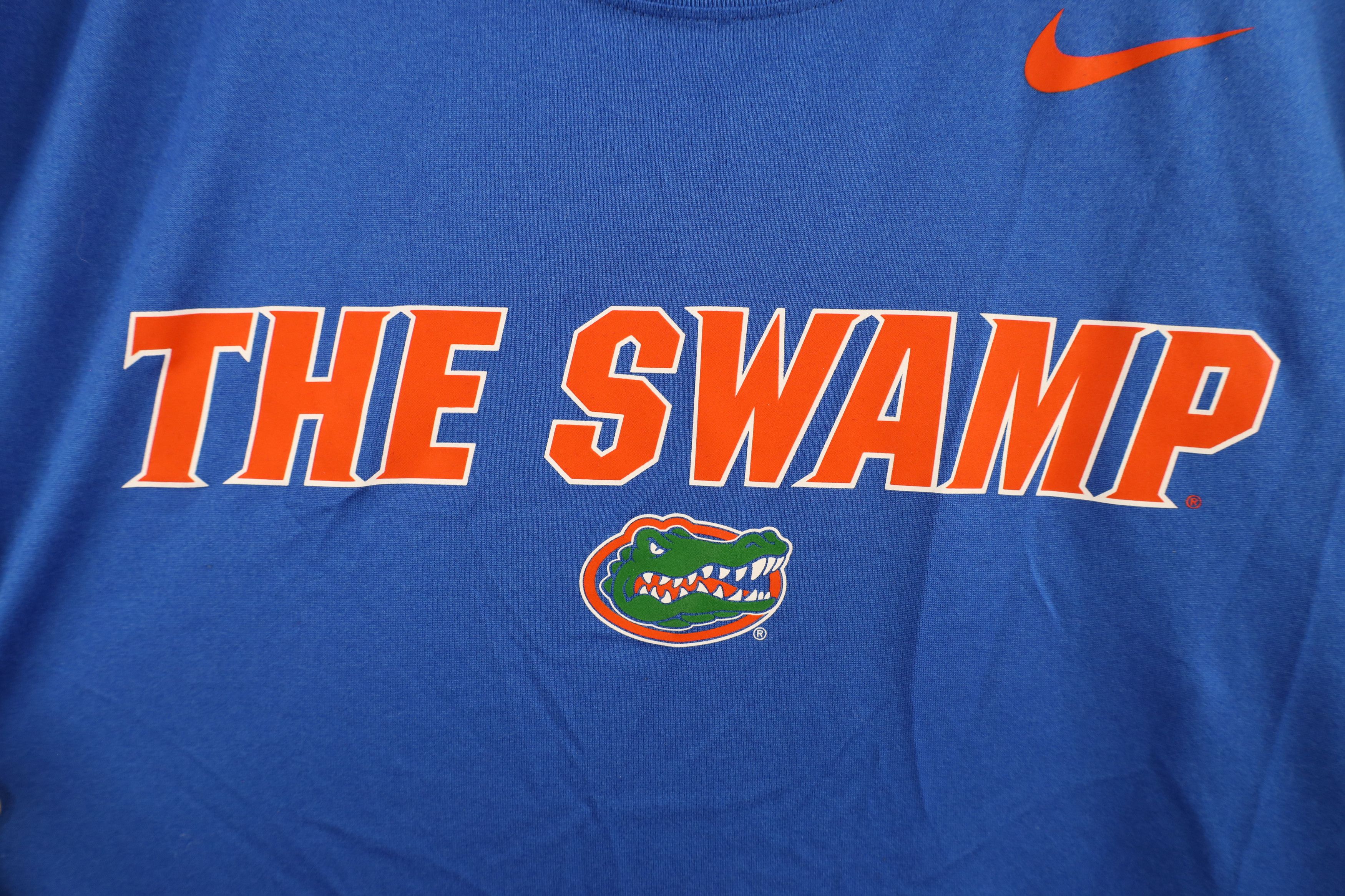 Nike × Vintage Nike Mens The Swamp University of Florida T-Shirt Blue Size US XXL / EU 58 / 5 - 5 Thumbnail