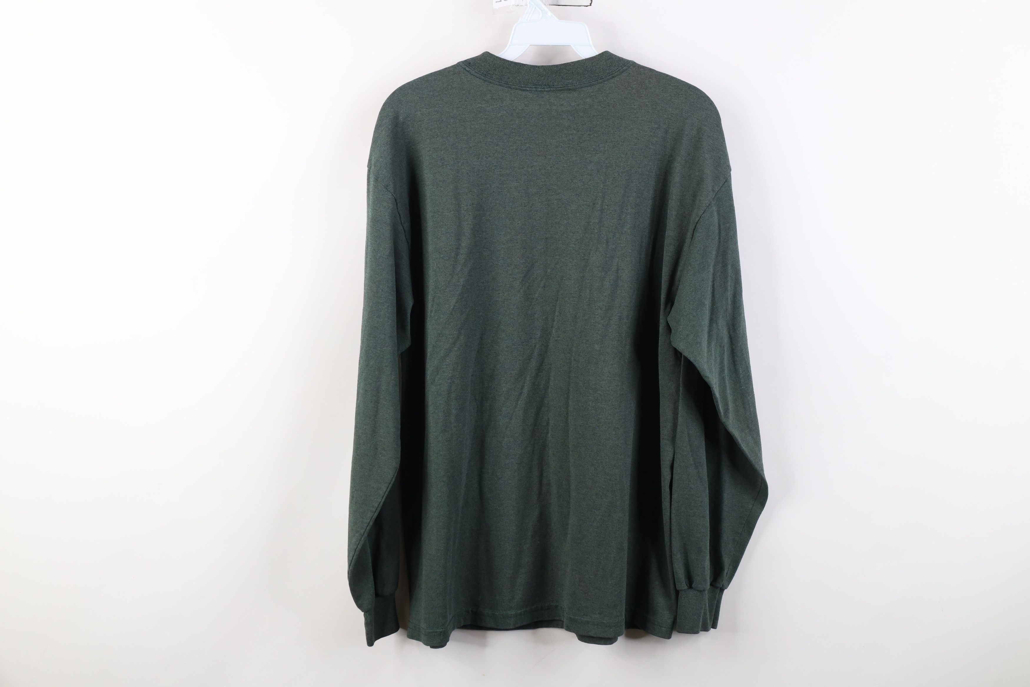 Vintage Vintage 90s Streetwear Long Sleeve T-Shirt Heather Green Size US M / EU 48-50 / 2 - 9 Thumbnail