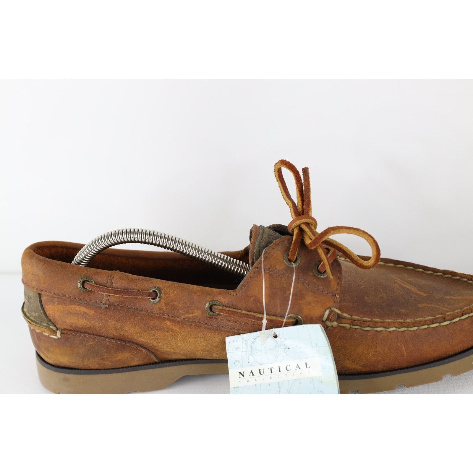 Sperry Deadstock Vintage Sperry Top Sider Leather Boat Shoes Size US 9.5 / EU 42-43 - 8 Thumbnail