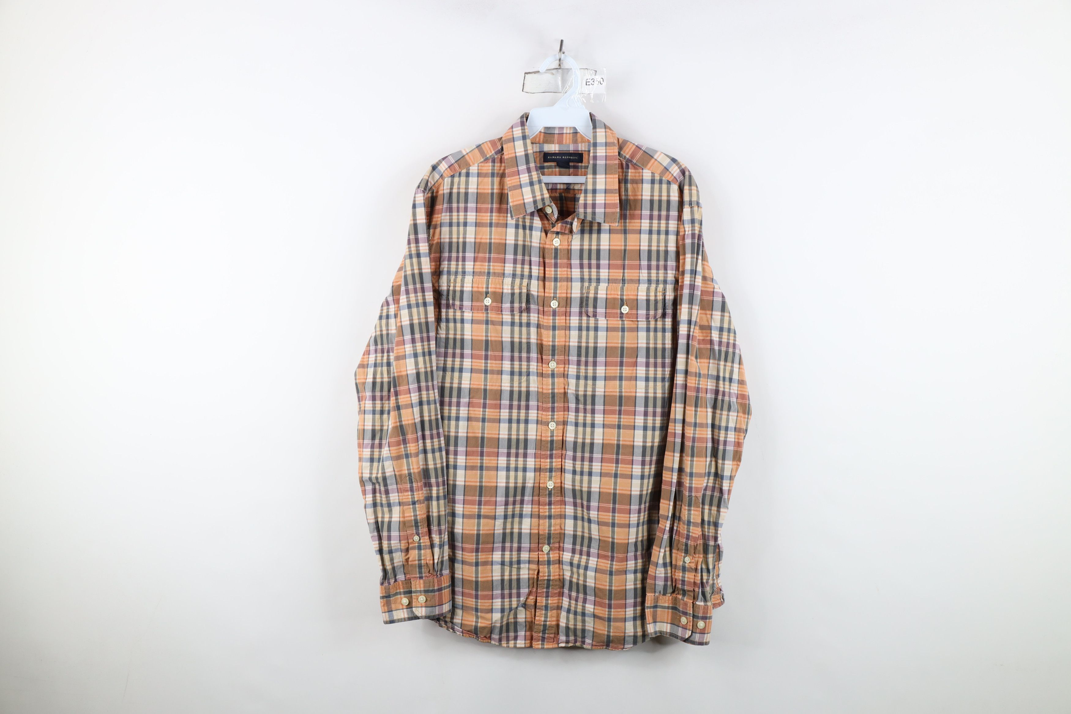 Banana Republic Y2K Banana Republic Pocket Collared Button Shirt Plaid Size US L / EU 52-54 / 3 - 1 Thumbnail