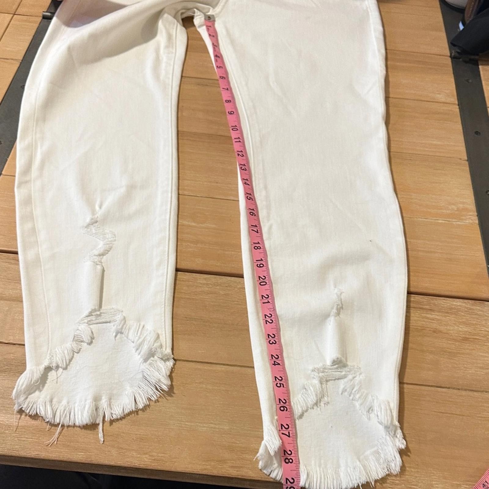Kancan USA Kancan 11/29 White Denim stretch Jeans denim White Jeans Size 29" - 8 Thumbnail