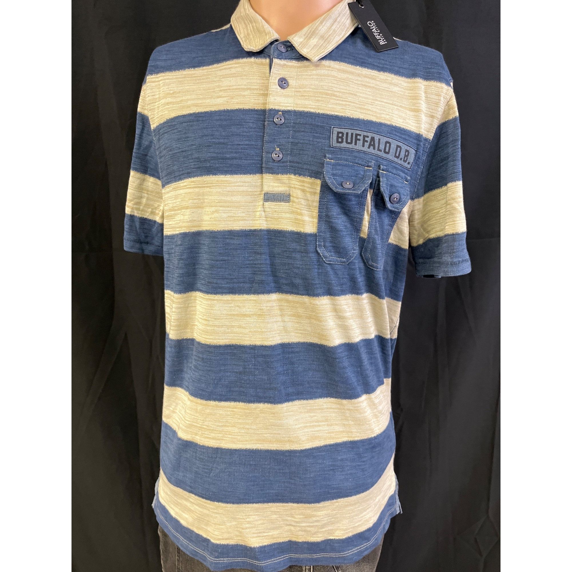 Buffalo David Bitton Buffalo David Bitton Men's Blue/Beige Shirt/T-Shirt SzM SKU Size US M / EU 48-50 / 2 - 1 Thumbnail