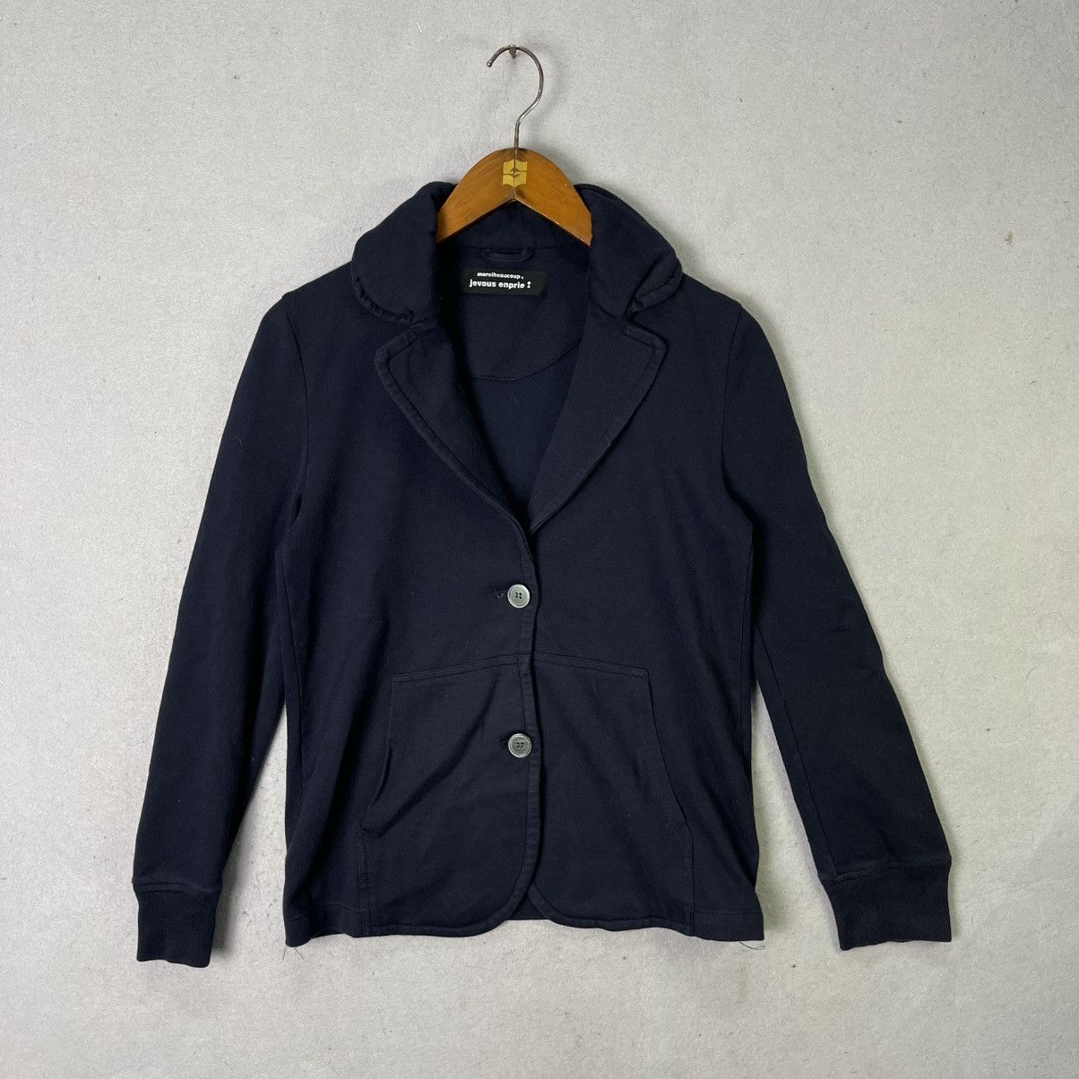 mercibeaucoup Merci Beaucoup Je Vous En Prie Tailored Sweat Blazer Jacket Size S / US 4 / IT 40 - 1 Thumbnail