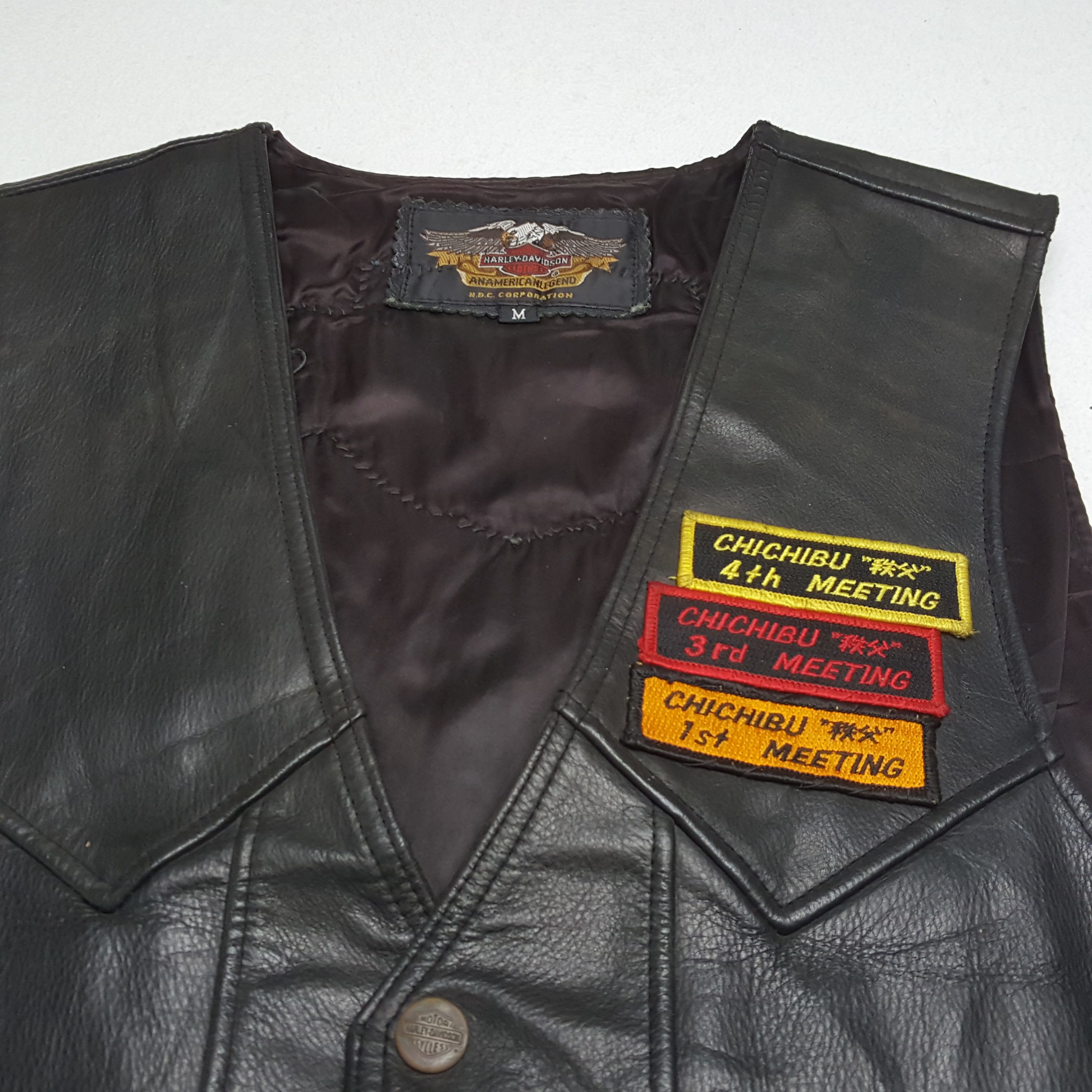 Harley Davidson × Vintage Vintage HARLEY DAVIDSON American Motorcycle Leather Vest Size US S / EU 44-46 / 1 - 8 Thumbnail