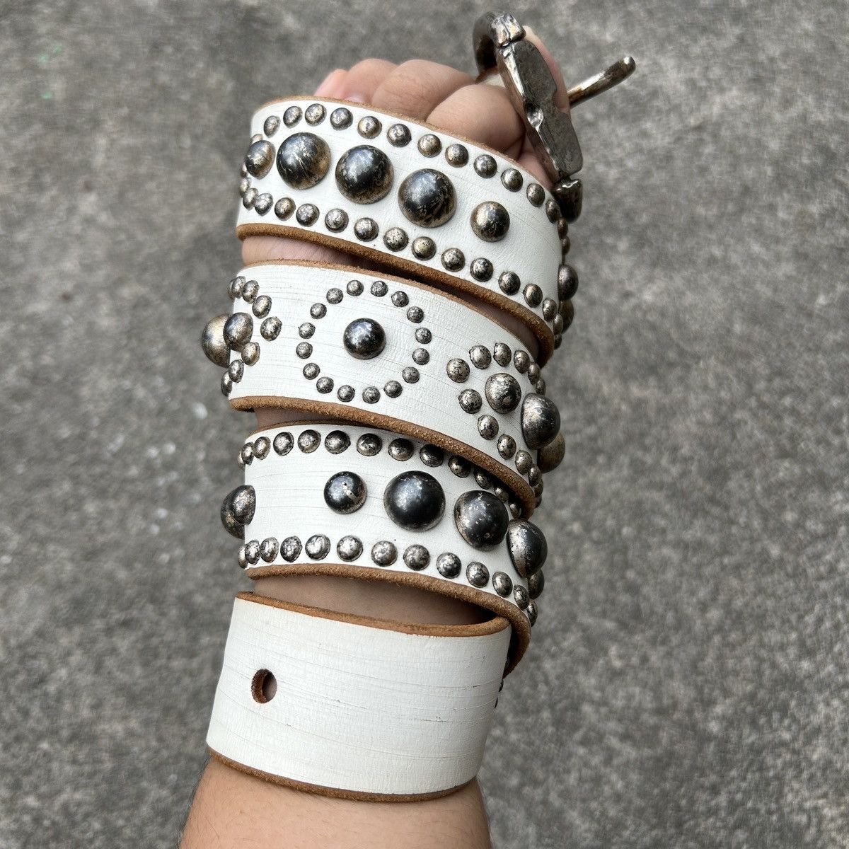 Vintage Vintage studded leather belt (Kapital Style) Size ONE SIZE - 2 Thumbnail
