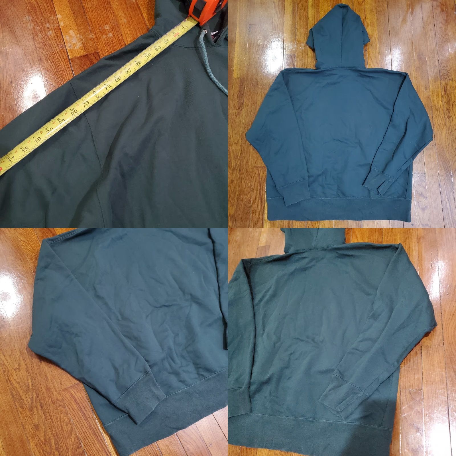 Vintage VINTAGE Ralph Lauren Polo Jeans Co Hoodie Men XL Forest Green 90s Sweatshirt Pullover Hooded Pockets Embroidered Size US XL / EU 56 / 4 - 8 Thumbnail