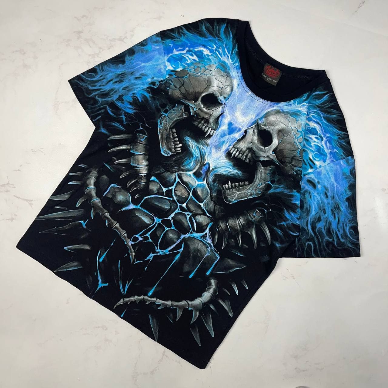 Vintage Affliction Vintage Affliction style flame skulls y2k tee Size US M / EU 48-50 / 2 - 1 Thumbnail