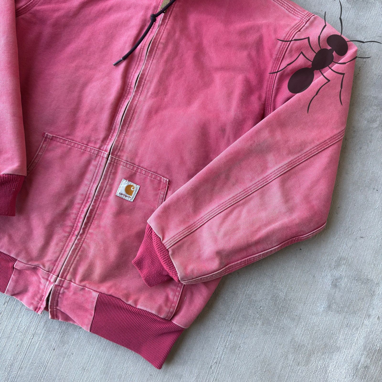 Carhartt × Vintage Vintage Y2K Carhartt WOMENS WJ130 pink hooded work jacket Size US S / EU 44-46 / 1 - 2 Thumbnail