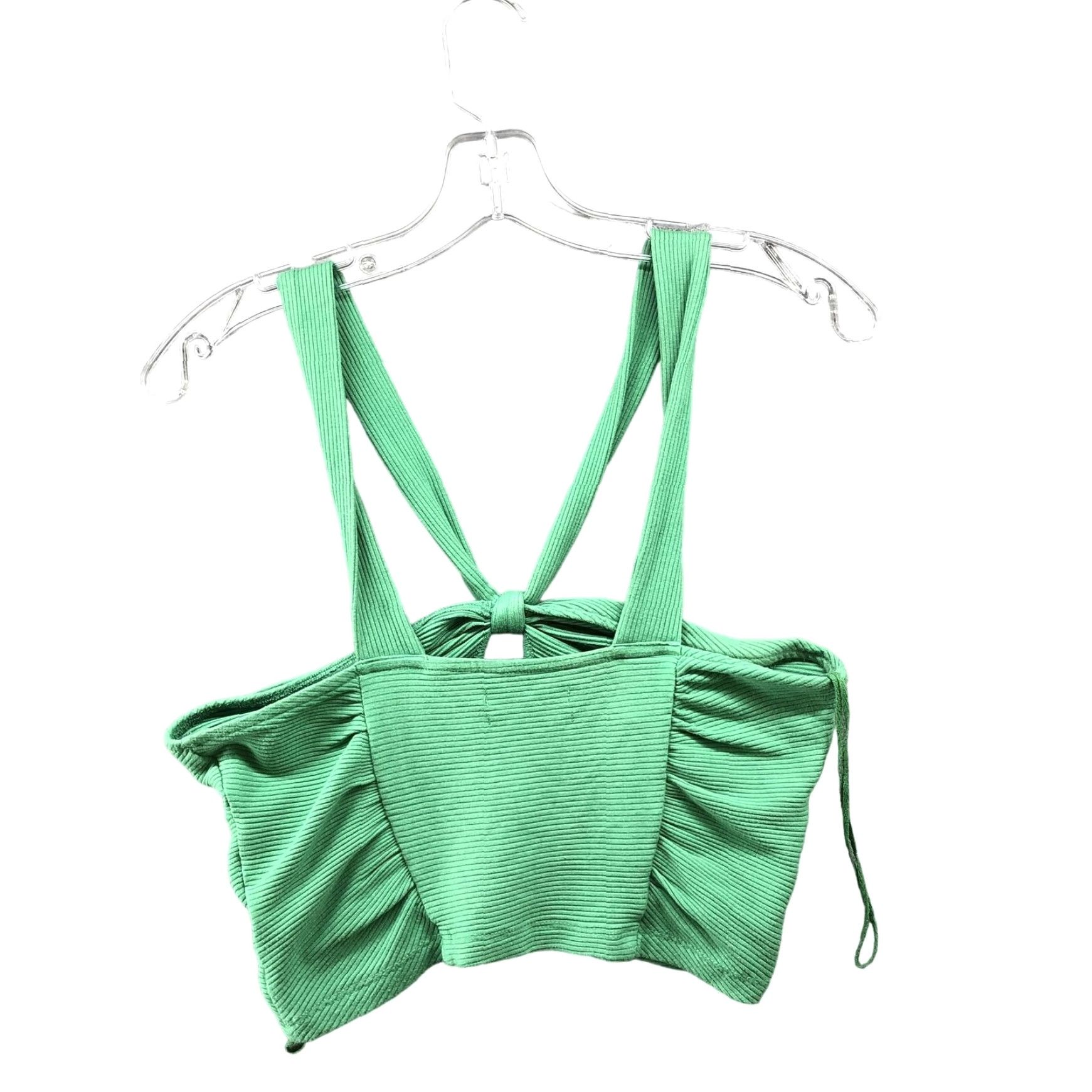 Urban Outfitters Urban Outfitters Green Cropped Halter Tank Top Womens L Lightweight Stretch Size L / US 10 / IT 46 - 2 Thumbnail