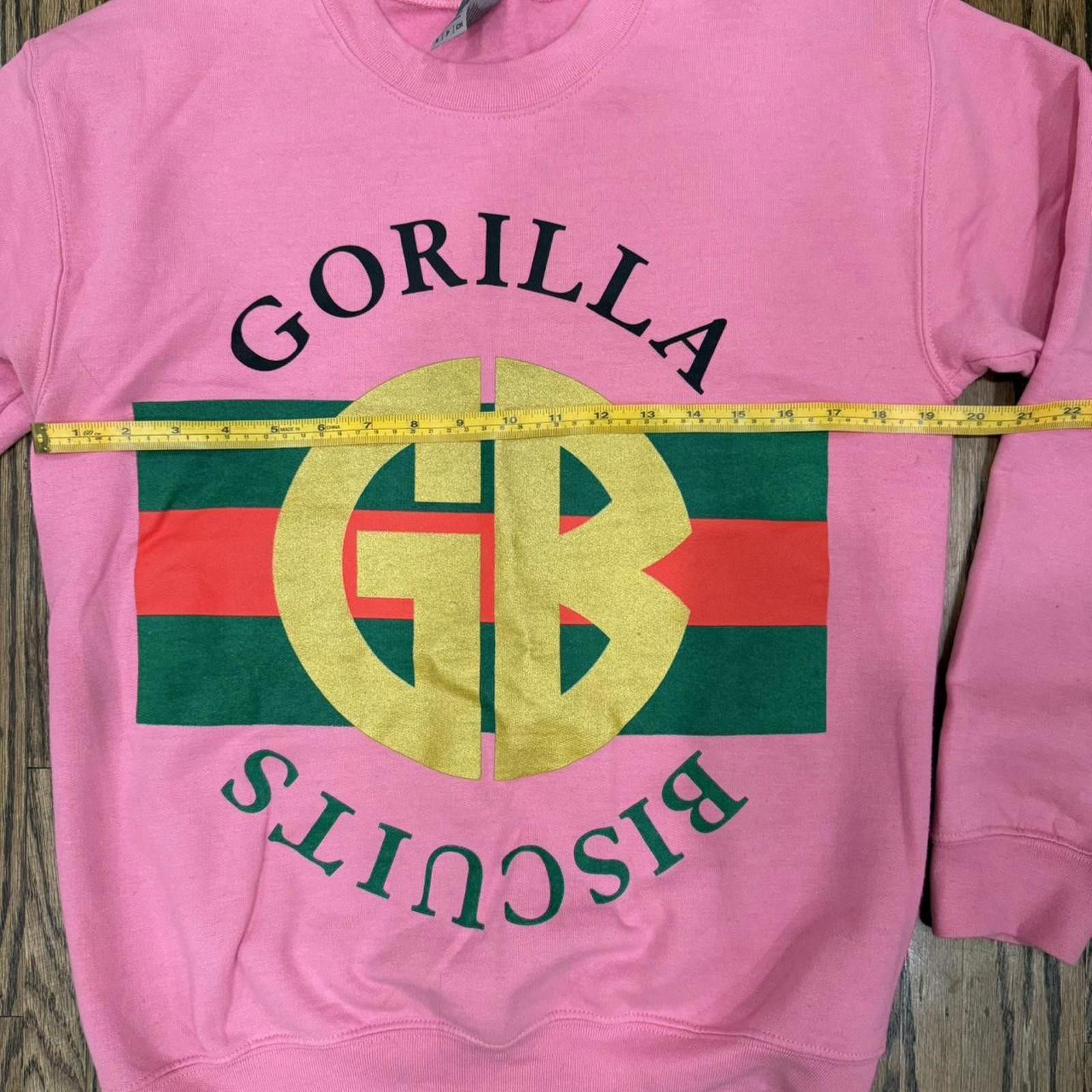 Gildan Gorilla Biscuits Pink Crewneck Sweatshirt - S Size US S / EU 44-46 / 1 - 3 Thumbnail