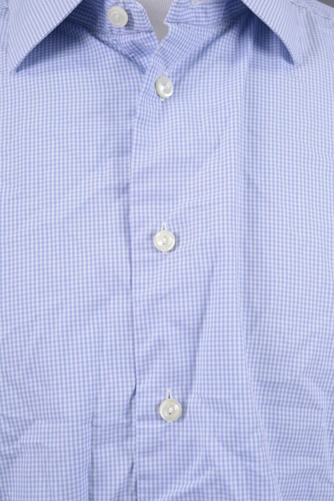 Eton Eton Contemporary Blue Check Dress Shirt Size 45 / 17 Size US M / EU 48-50 / 2 - 6 Thumbnail