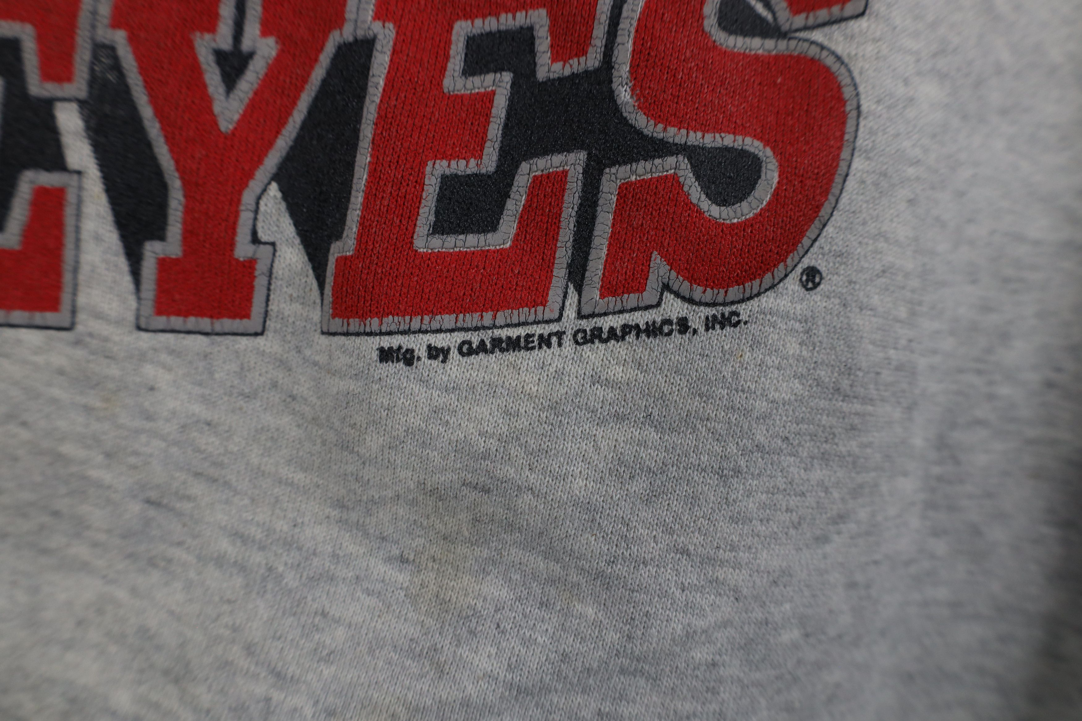 Vintage Vintage 90s Spell Ohio State University Sweatshirt Gray USA Size US XXL / EU 58 / 5 - 5 Thumbnail