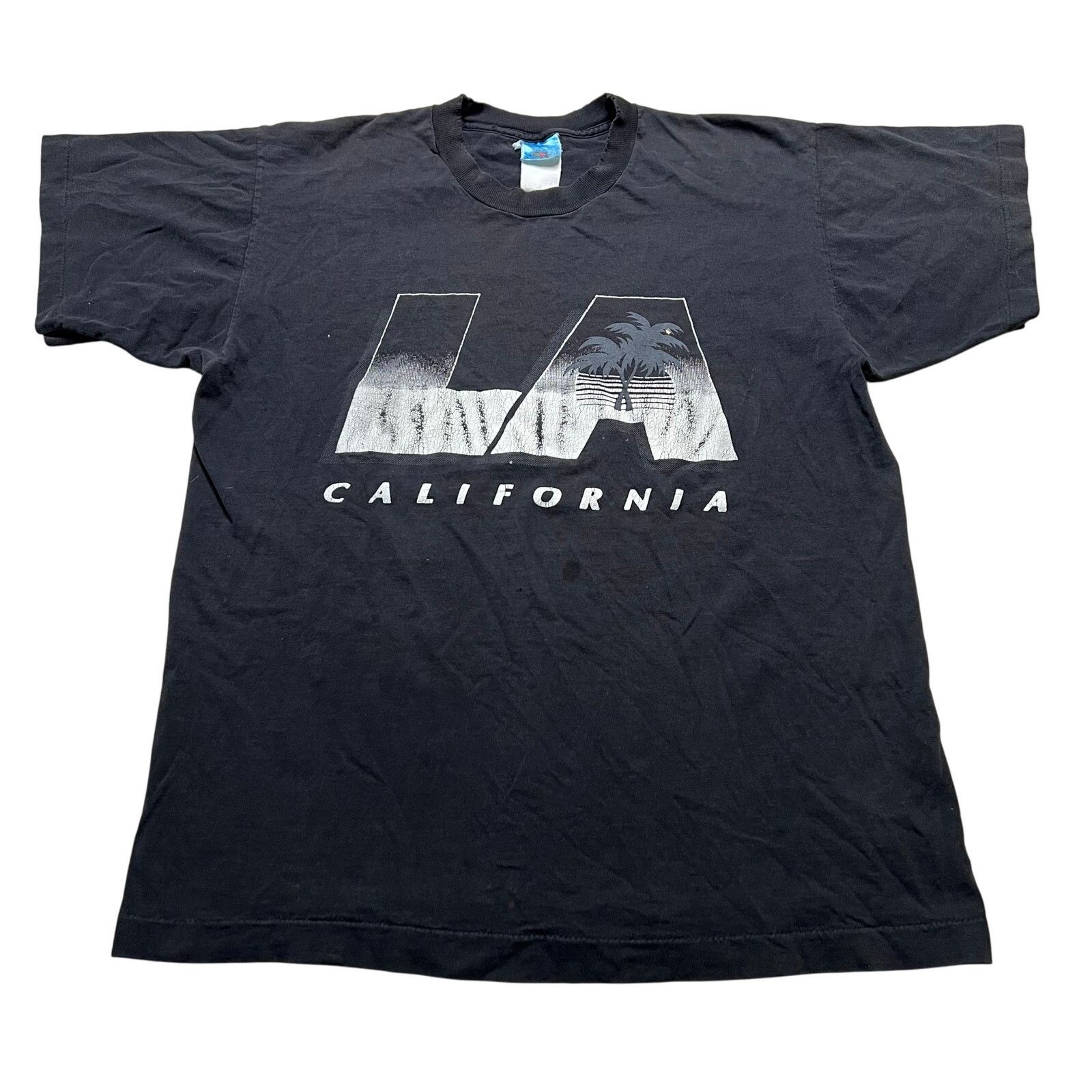 Fruit Of The Loom Vintage 90s Fruit of the Loom LA California Distress USA L Size US L / EU 52-54 / 3 - 1 Thumbnail