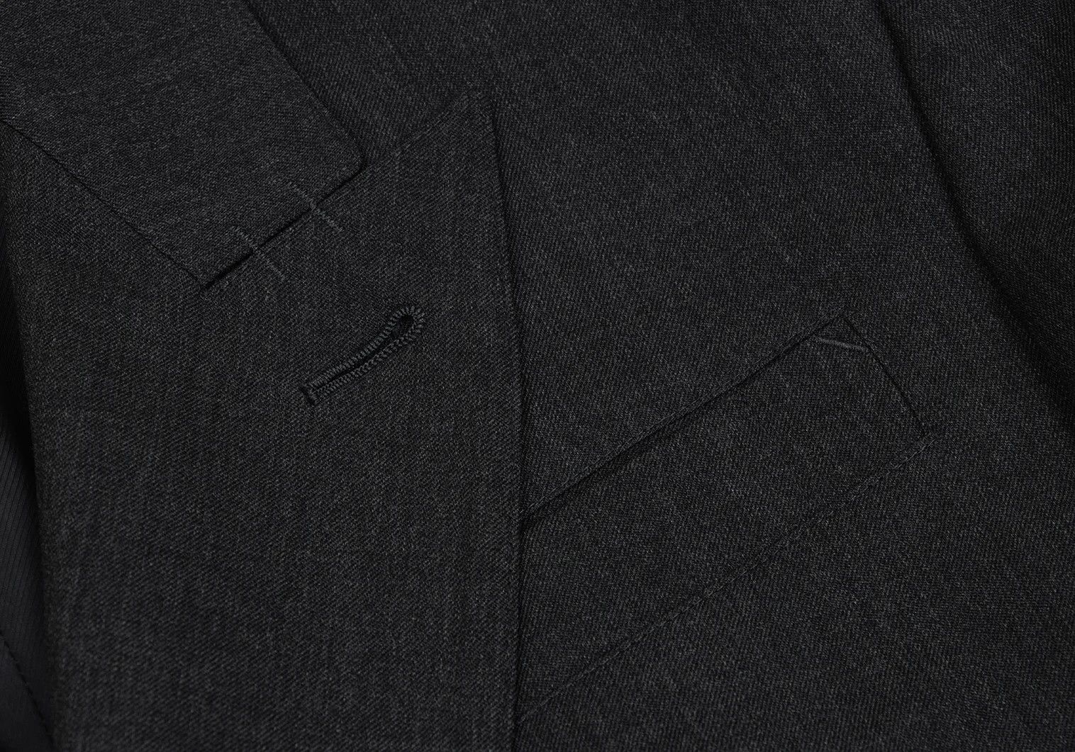 Jean Paul Gaultier Wool Pocket Design Peak Lapel Jacket Charcoal 48 Size US M / EU 48-50 / 2 - 6 Thumbnail