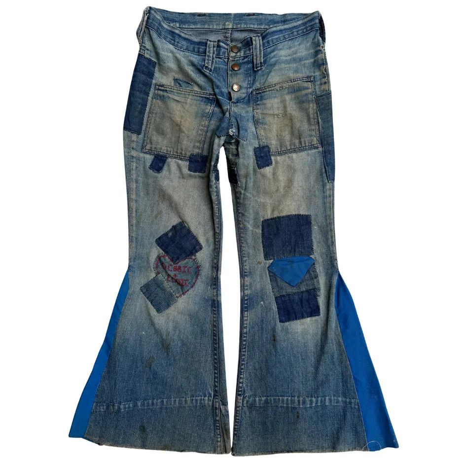 Wrangler 70s Wrangler Patchwork Flare Denim Size US 28 / EU 44 - 1 Thumbnail