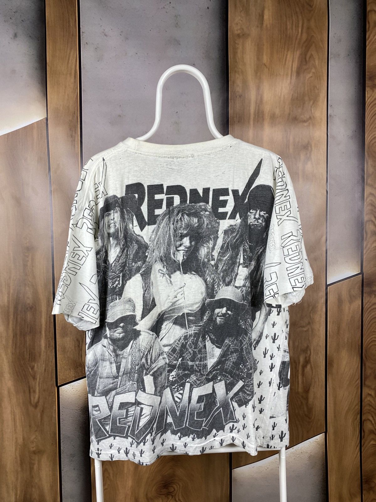 Band Tees 🎸Vintage 90s T-Shirt Rednex Overprint VTG Eye Pop Tee🎸 Size US XXL / EU 58 / 5 - 2 Thumbnail