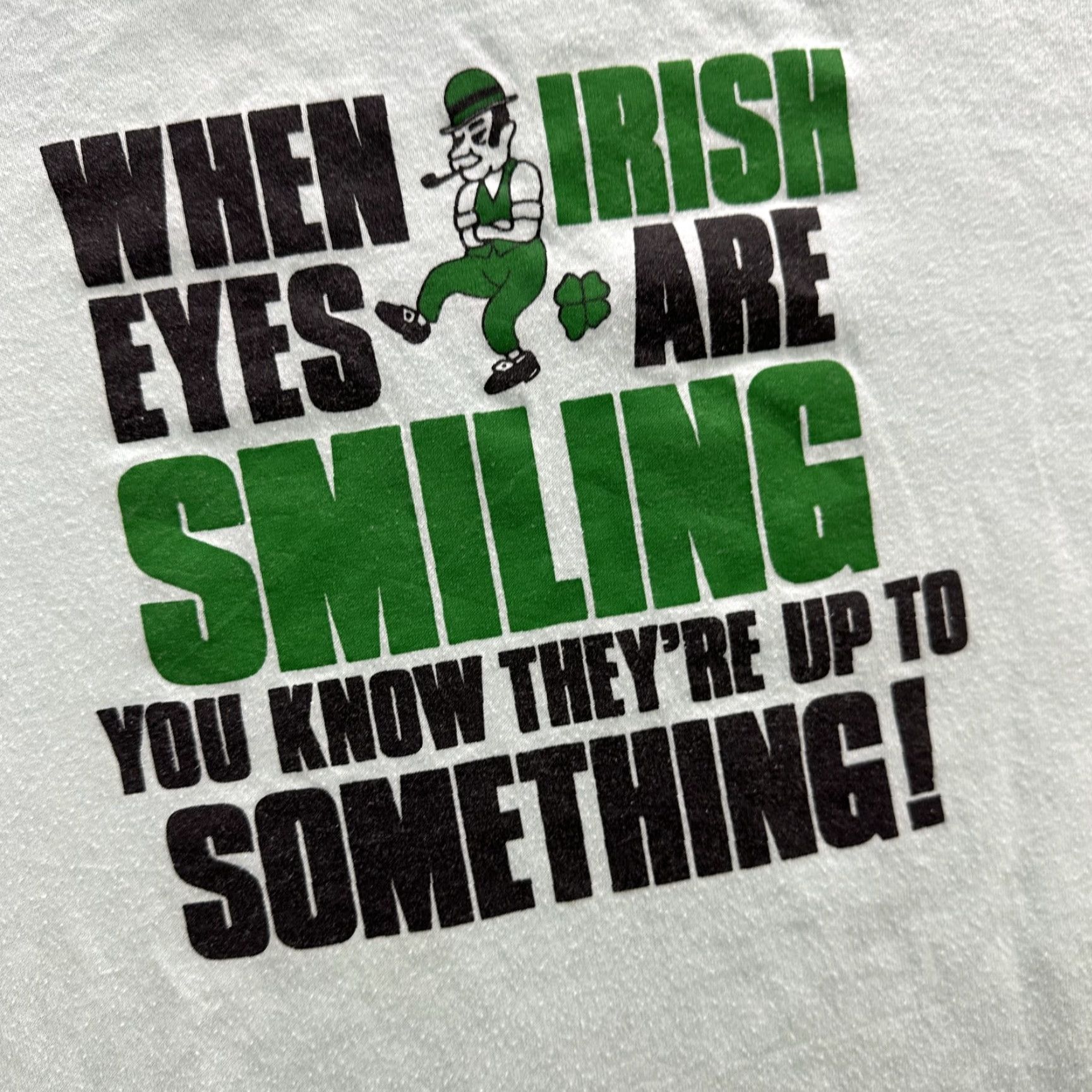 Jerzees VINTAGE Jerzees Mens XL Green Irish Shirt T-Shirt Short Sleeve Crew Neck Leprechaun Graphic 90s St Patrick's Day USA Mens Size US XL / EU 56 / 4 - 5 Thumbnail
