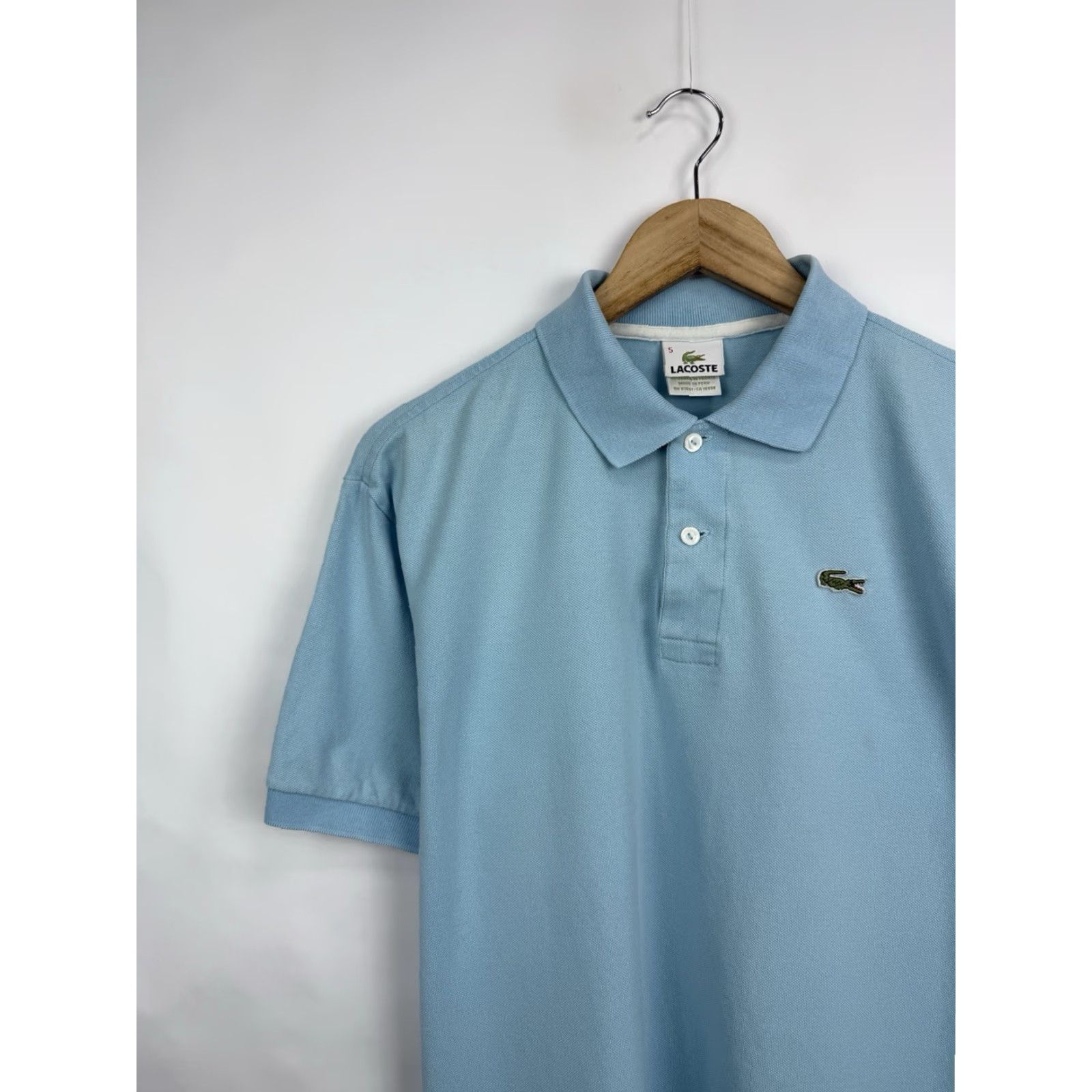 Lacoste VINTAGE Lacoste Polo T-Shirt Men 90s Regular Size L Blue 90s Polo Single Stitch Retro Rare Jeans? Size US L / EU 52-54 / 3 - 3 Thumbnail