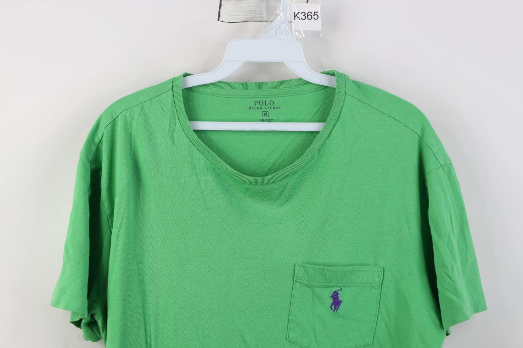 Polo Ralph Lauren Vintage Y2K Ralph Lauren Cotton Pocket T-Shirt Lime Green Size US M / EU 48-50 / 2 - 2 Thumbnail