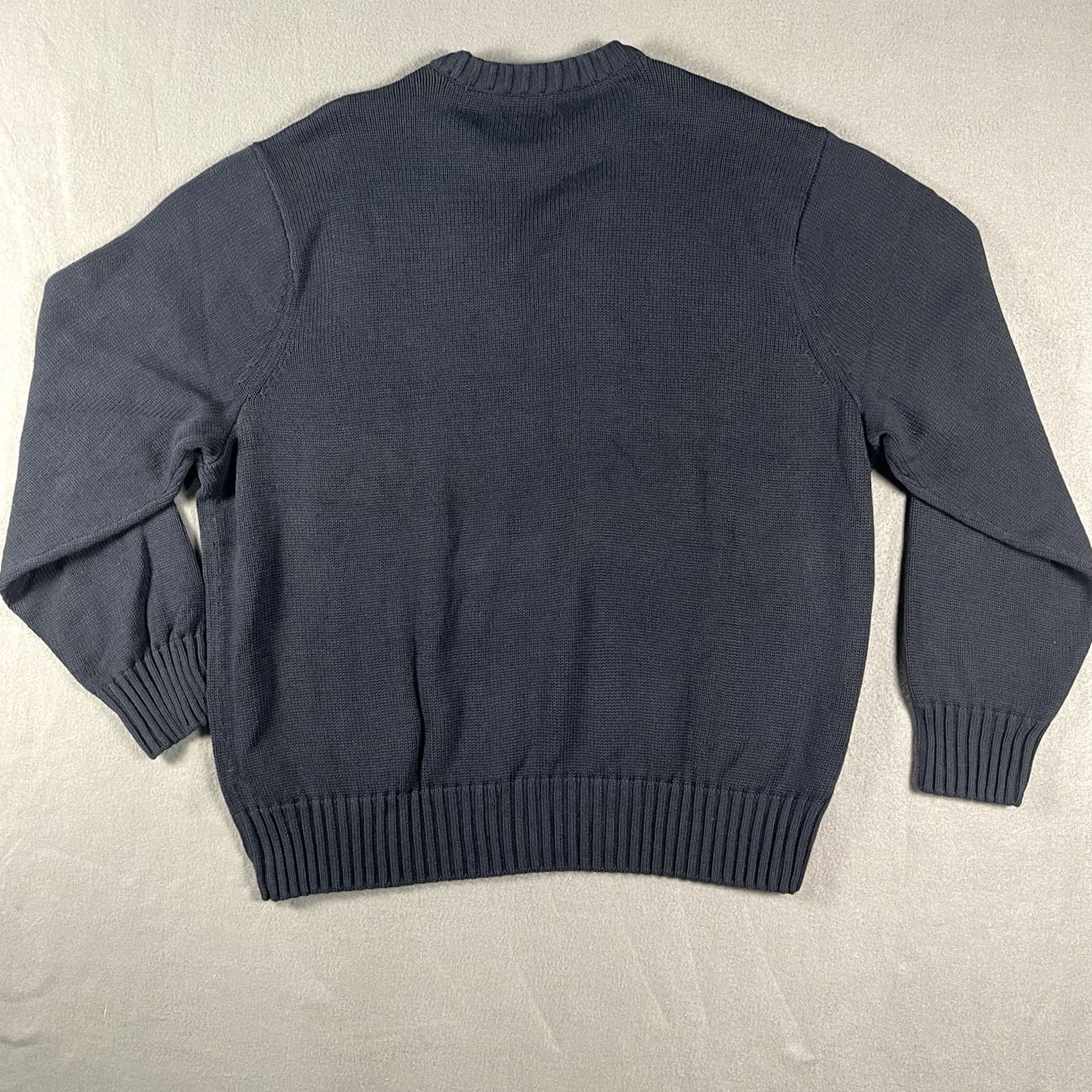 Chaps Chaps Sweater Shirt Knit Round Neck Embroidered Logo Cotton Pullover Adult 2XB Big & Tall Black NWT Men Size US XXL / EU 58 / 5 - 2 Thumbnail