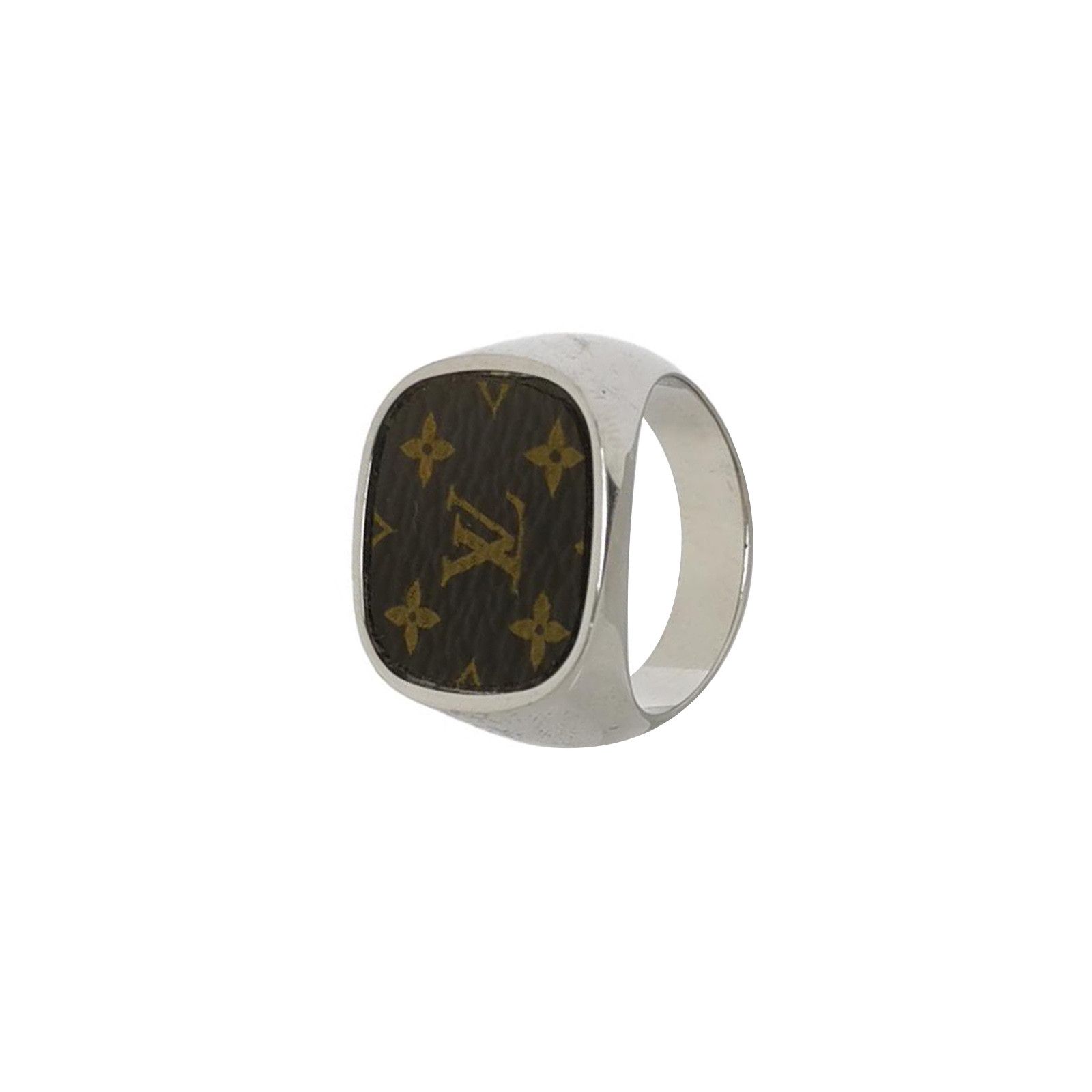 Louis Vuitton Louis Vuitton (LV) Lock Signet Leather Monogram Ring Size 2 Size ONE SIZE - 1 Thumbnail