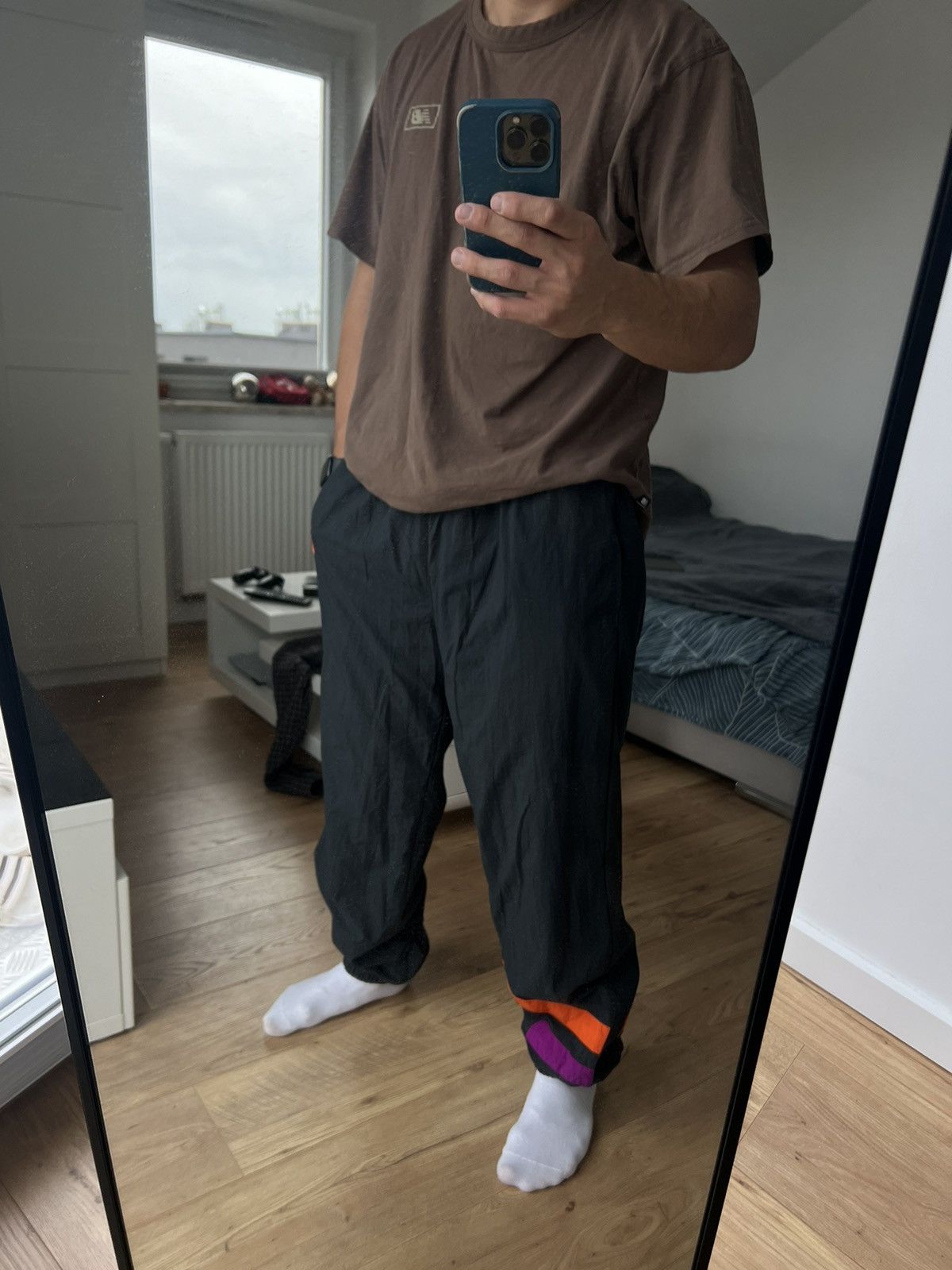 Nike 00’s NIKE BAGGY Y2K VINTAGE RARE TRACK PANTS SWOOSH LOGO Size US 34 / EU 50 - 2 Thumbnail