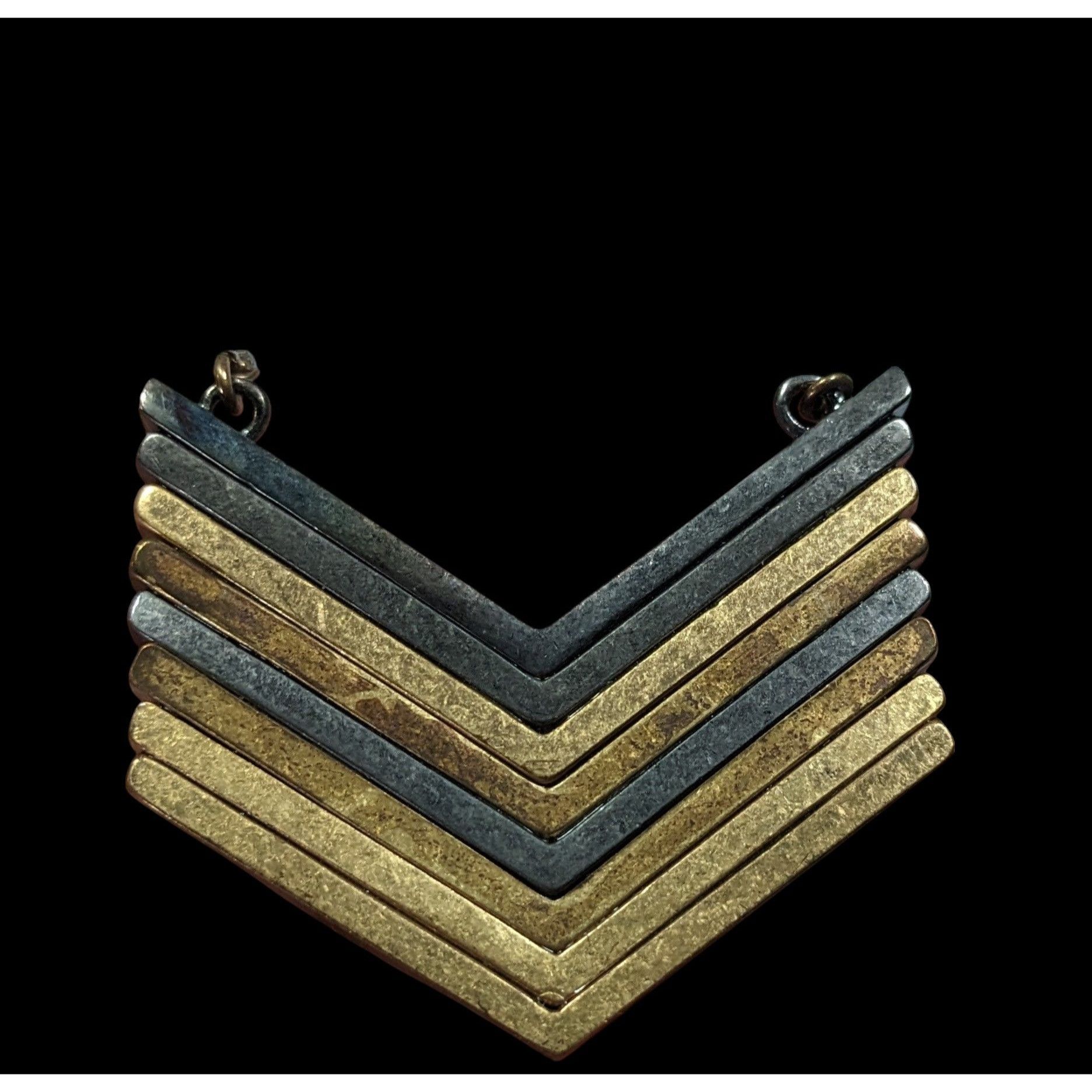 Other 1934 Arrowstack Chevron Multi-Metallic Pendant Necklace Size ONE SIZE - 6 Thumbnail