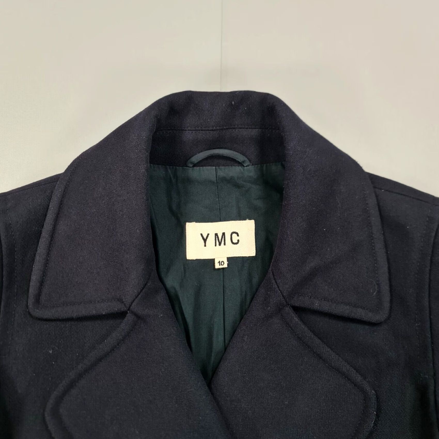 YMC YMC You Must Create Womens Coat Navy Blue 10 UK Double Breasted Wool Peacoat Jacket Size L / US 10 / IT 46 - 2 Thumbnail
