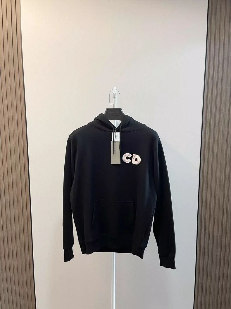 Dior Black Basketball Hoodie With CD Logo-yf