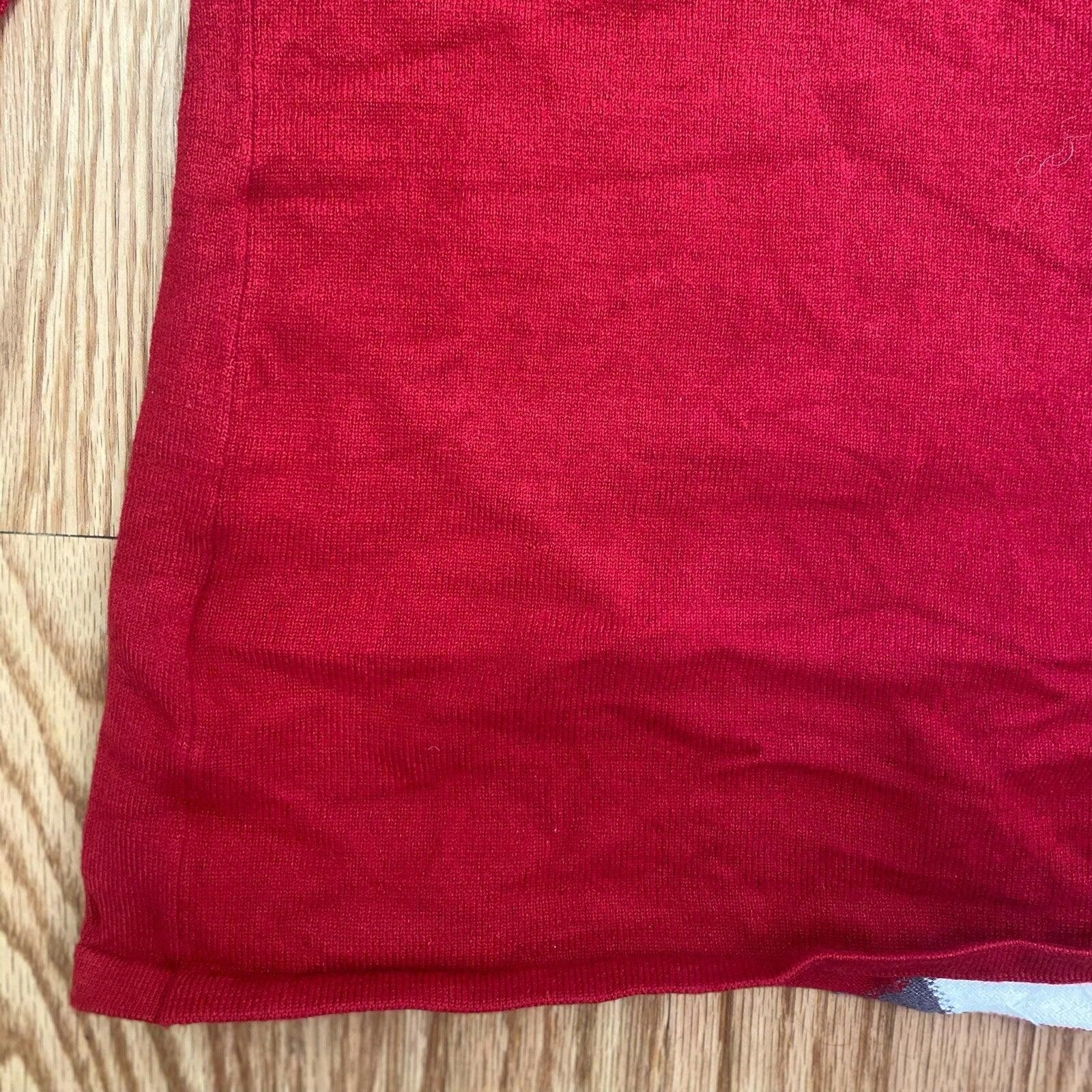 Other Alfred Dunner Red Diamond Beaded Blouse Top Womens Large Size L / US 10 / IT 46 - 8 Thumbnail