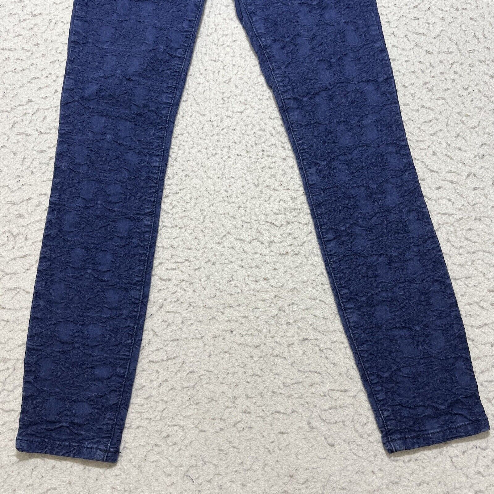 Free People Free People Skinny Jeans Textured Navy Stretch Anthropologie Size 26" / US 2 / IT 38 - 5 Thumbnail