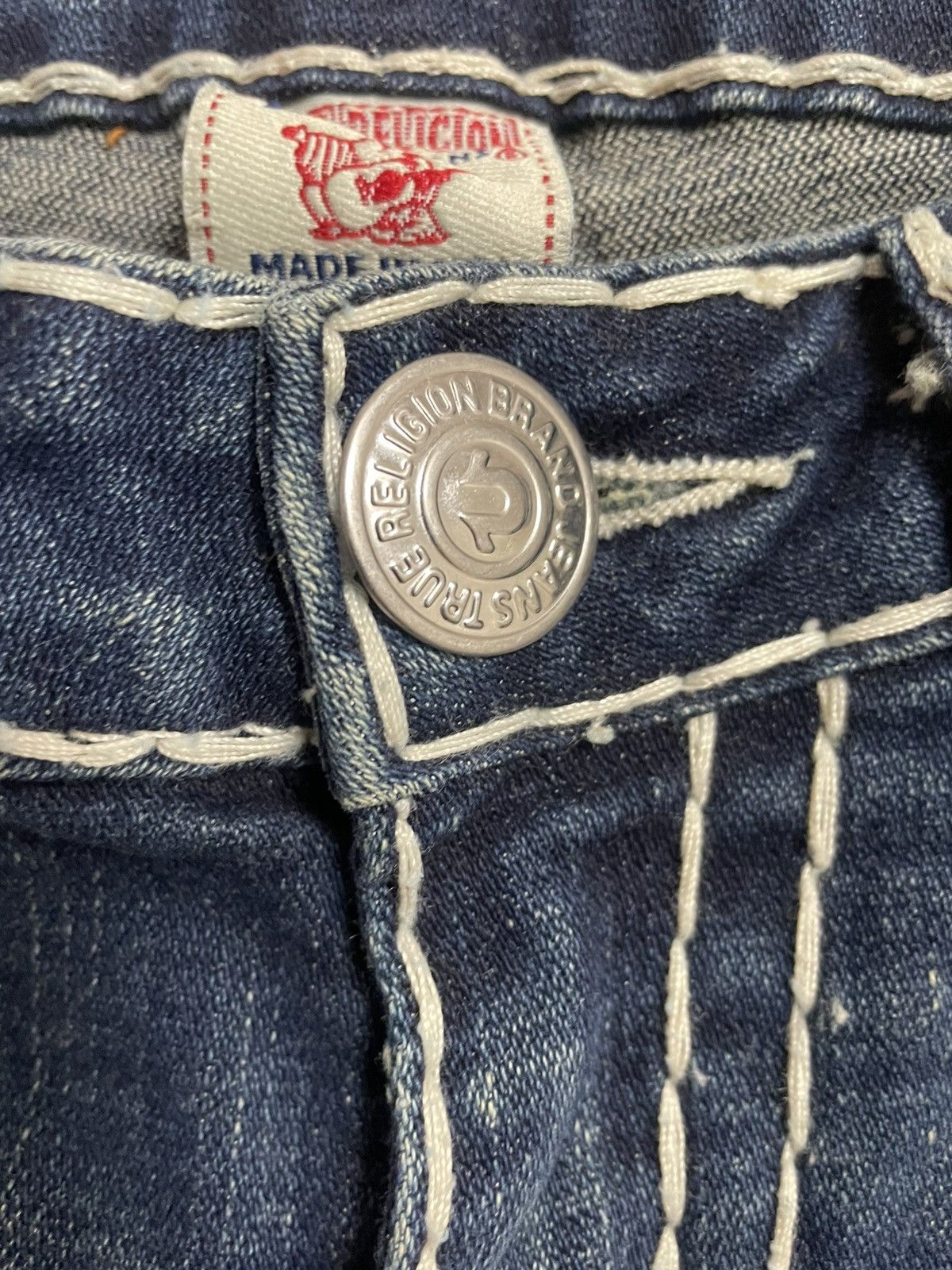 True Religion True Religion blue jeans flared bootcut white stitching Joey Size 28" / US 6 / IT 42 - 7 Thumbnail
