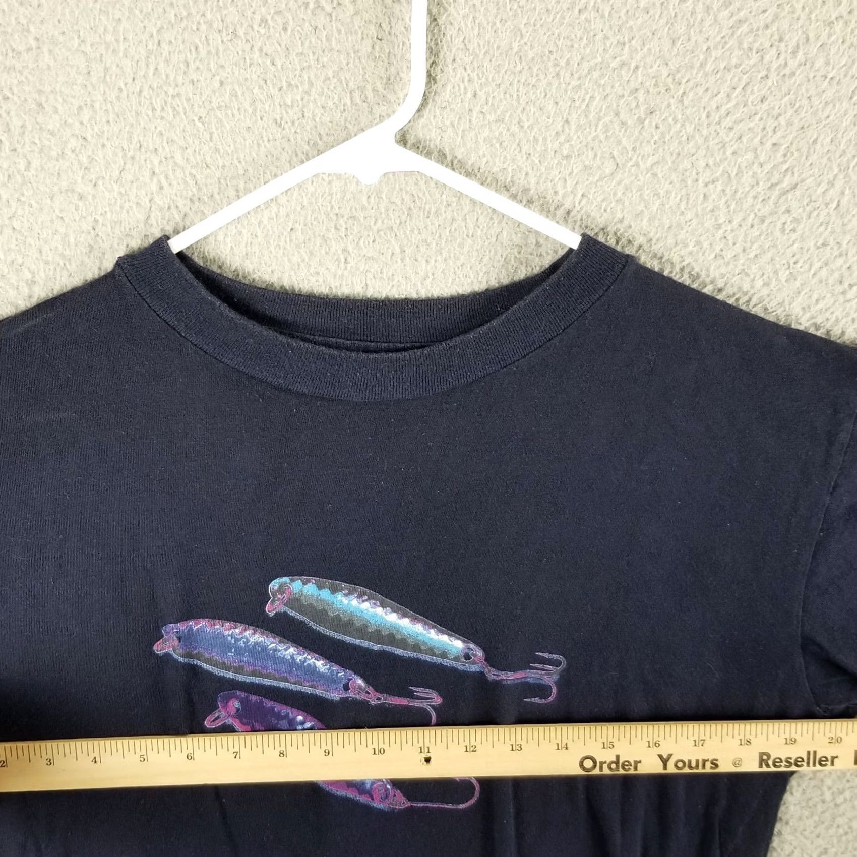 Vintage Vintage Marlin Fishing T-Shirt Men M Black Cotton Blend Logo Short Sleeve Crew Neck All Seasons Fish 90s Size US M / EU 48-50 / 2 - 6 Thumbnail