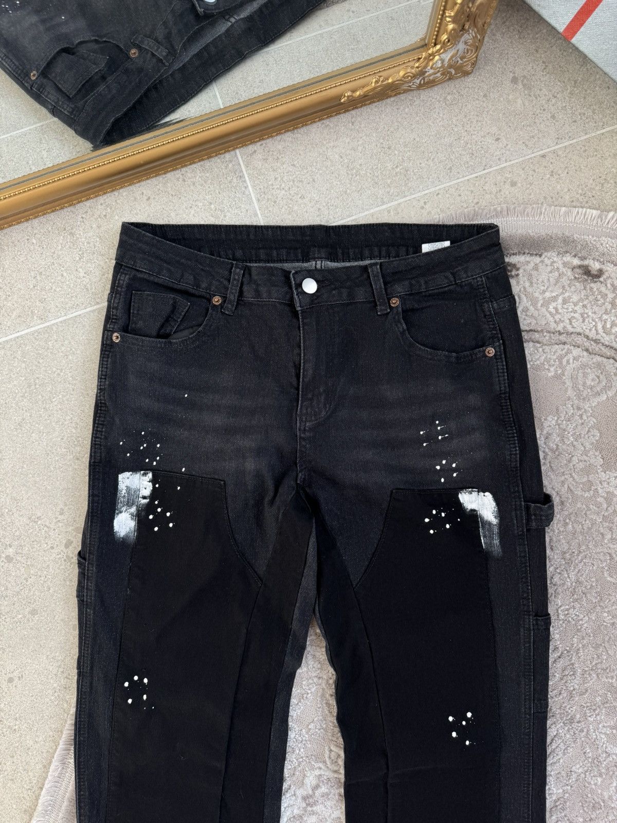 Japanese Brand Japanese Gallery Dept Style Bootcut Black Flared Jeans Y2K Size US 32 / EU 48 - 3 Thumbnail